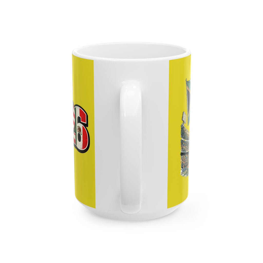 South Africa World Cup 2026 Mug, Yellow Ceramic Mug, South Africa Flag, Soccer Fan Gift