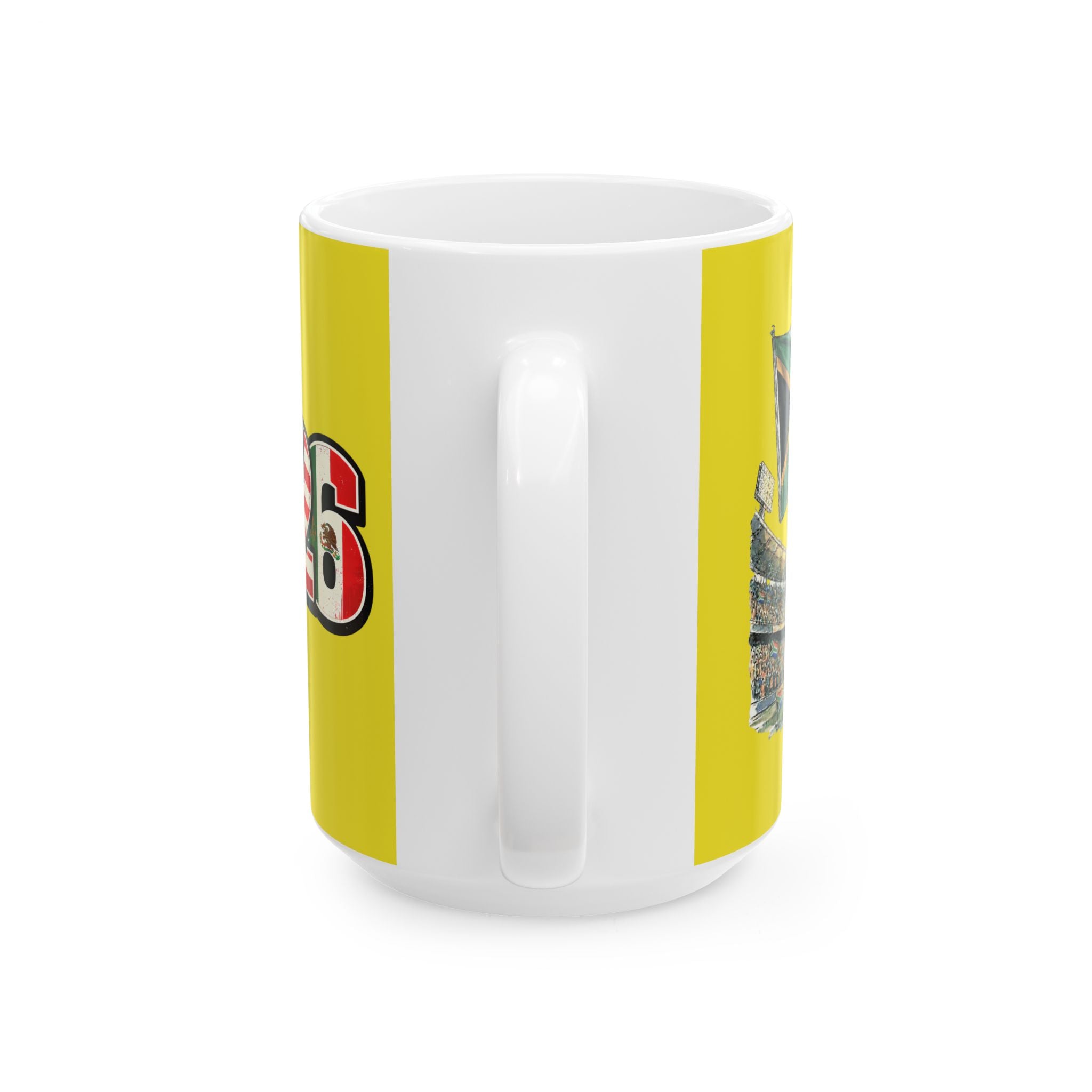 South Africa World Cup 2026 Mug, Yellow Ceramic Mug, South Africa Flag, Soccer Fan Gift