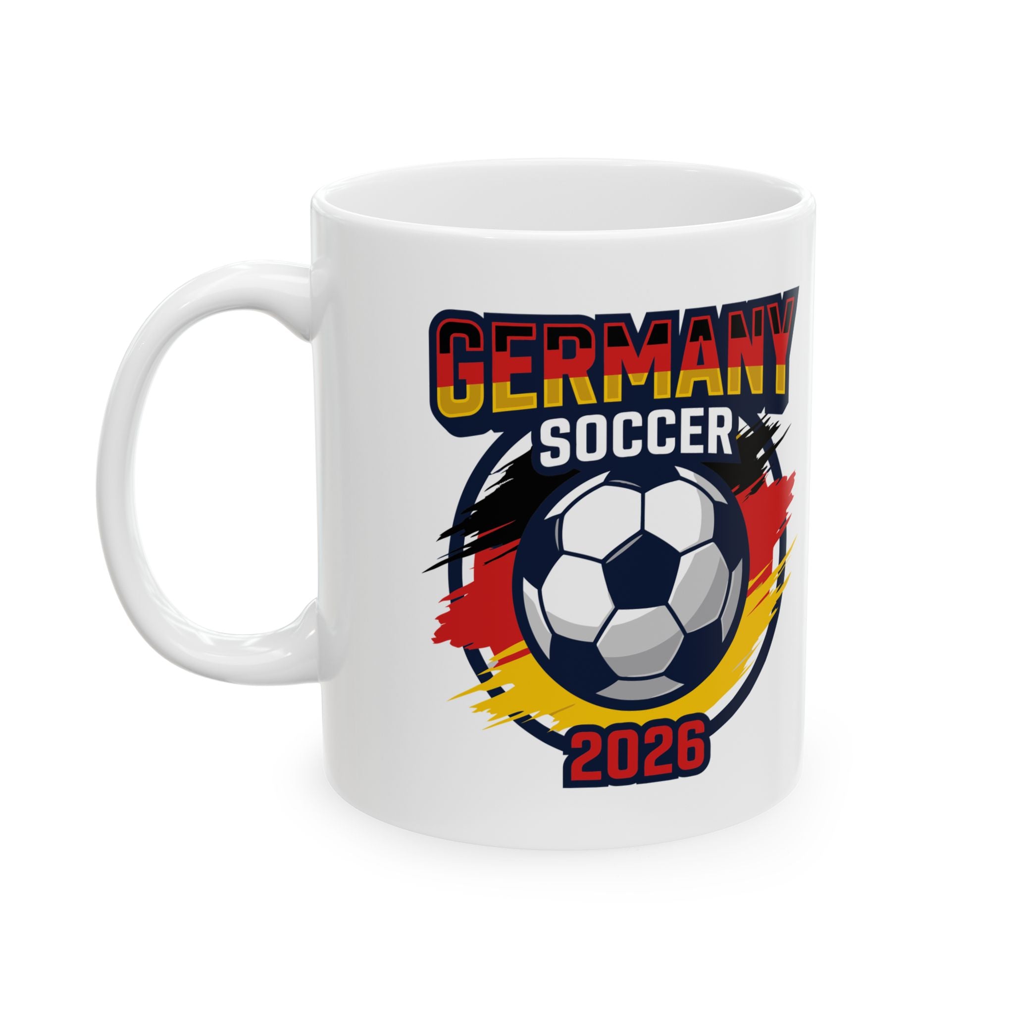 Germany Soccer Crest Mug | International Flags Football Coffee Cup, World Cup 2026 Mugs