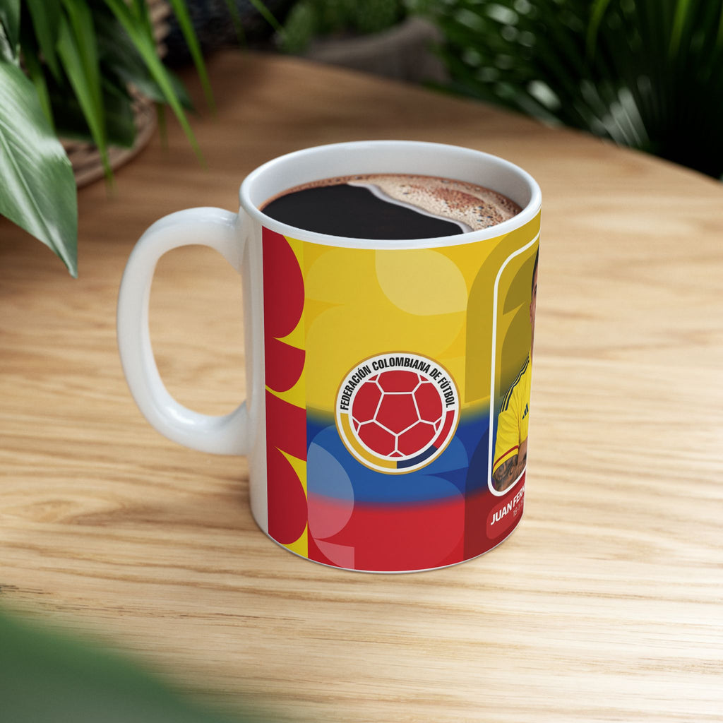 Colombian Soccer Player Juan Fernando Quintero Mug — Ceramic Coffee Cup (11oz & 15oz), World Cup 2026 Mugs