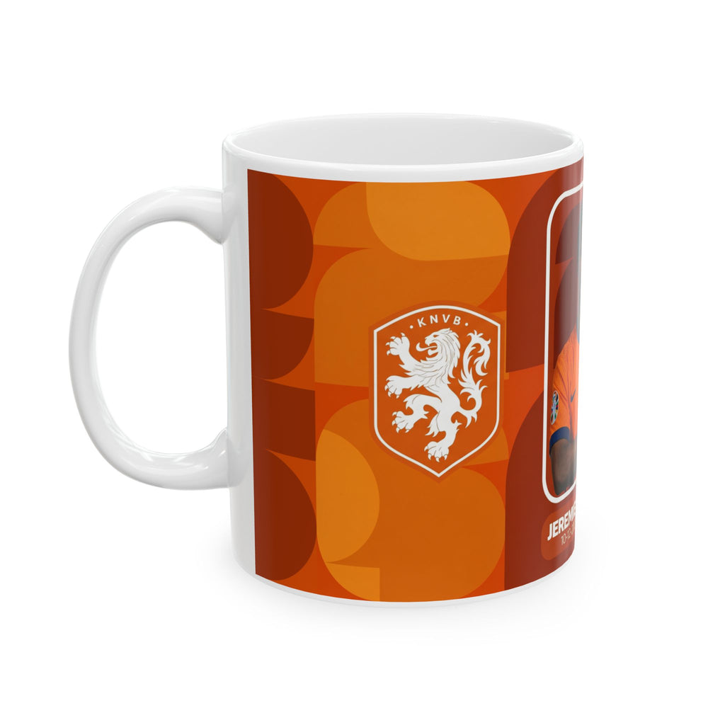 Netherlands Soccer Player Jeremie Frimpong Mug — Ceramic Coffee Cup (11oz/15oz), World Cup 2026 Mugs