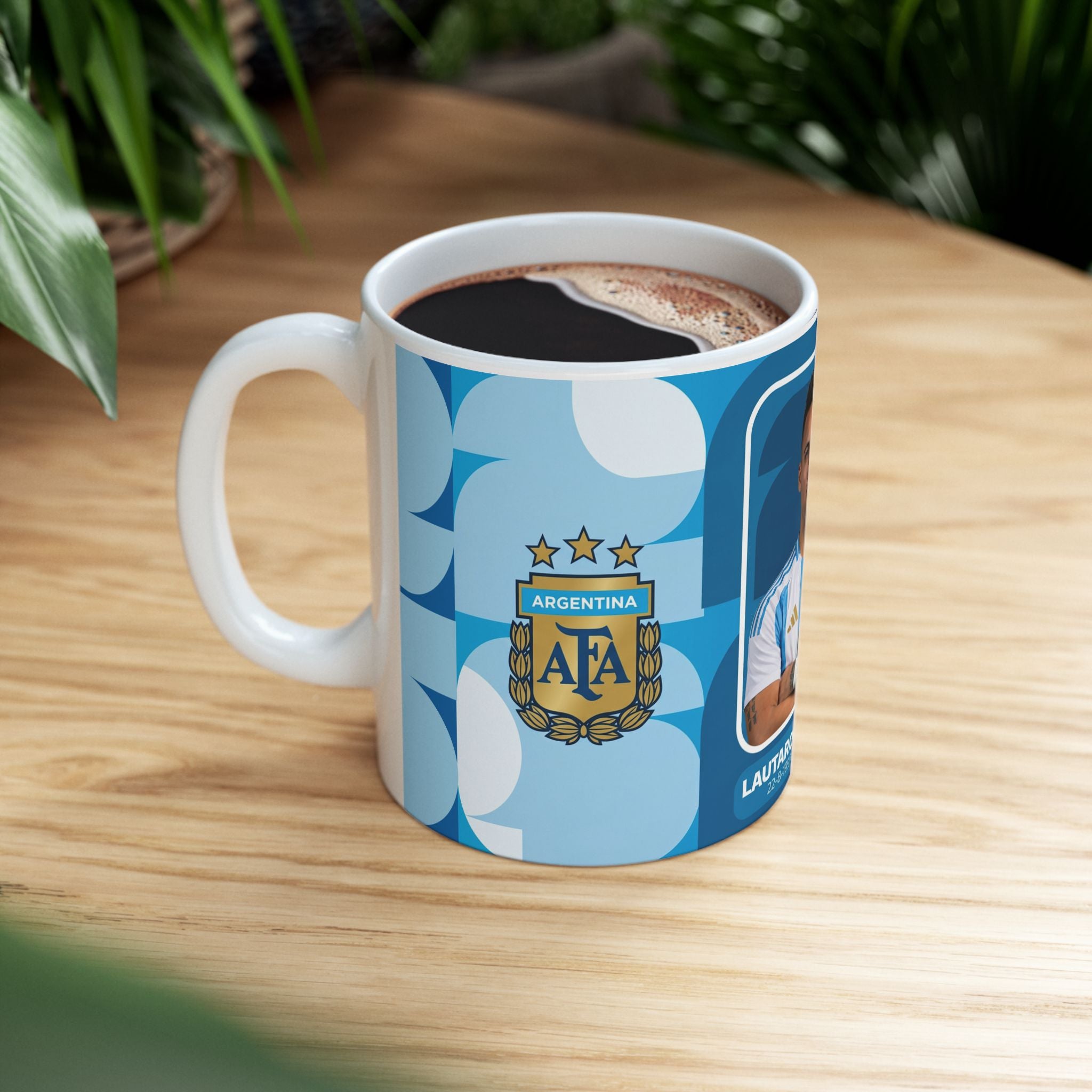 Argentina Soccer Player Lautaro Martínez Mug —  Ceramic Coffee Cup (11oz/15oz), World Cup 2026