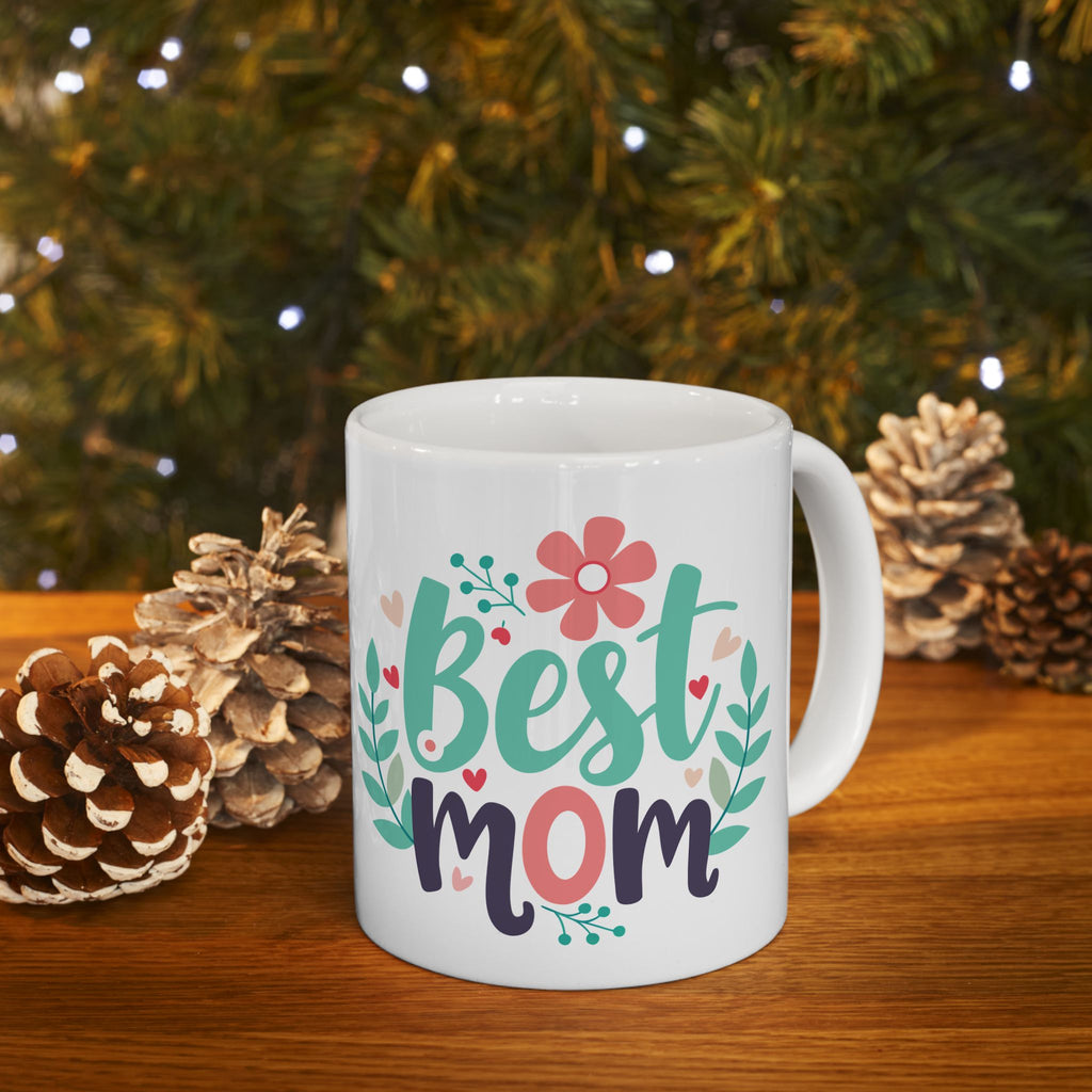 Best Mom floral wreath Mug | Ceramic coffee cup, Mother's Day, Gift For Mom