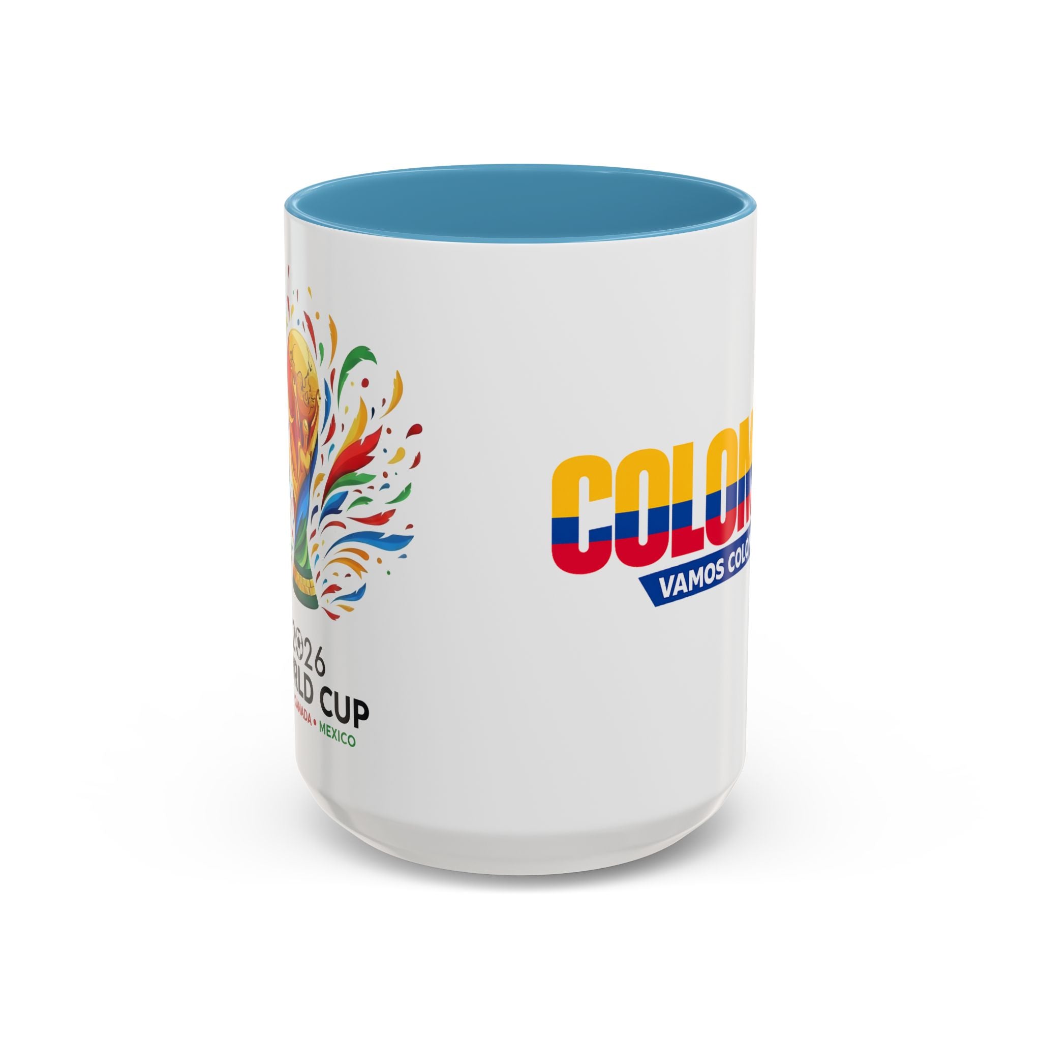 Colombia Vamos Colombia! Accent Coffee Mug | 11oz 15oz ceramic World Cup 2026, Soccer Gift