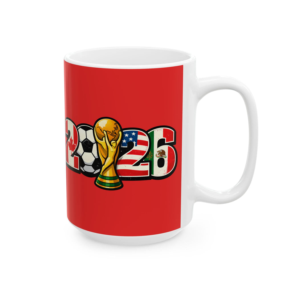 Morocco World Cup 2026 Mug, Red Ceramic Coffee Cup, Morocco Flag, Gift For Soccer Fan