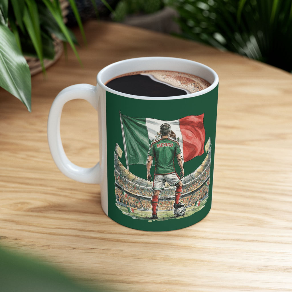 Mexico World Cup 2026 Soccer Mug, Ceramic Cup, Mexico Flag, Gift For Soccer Fan