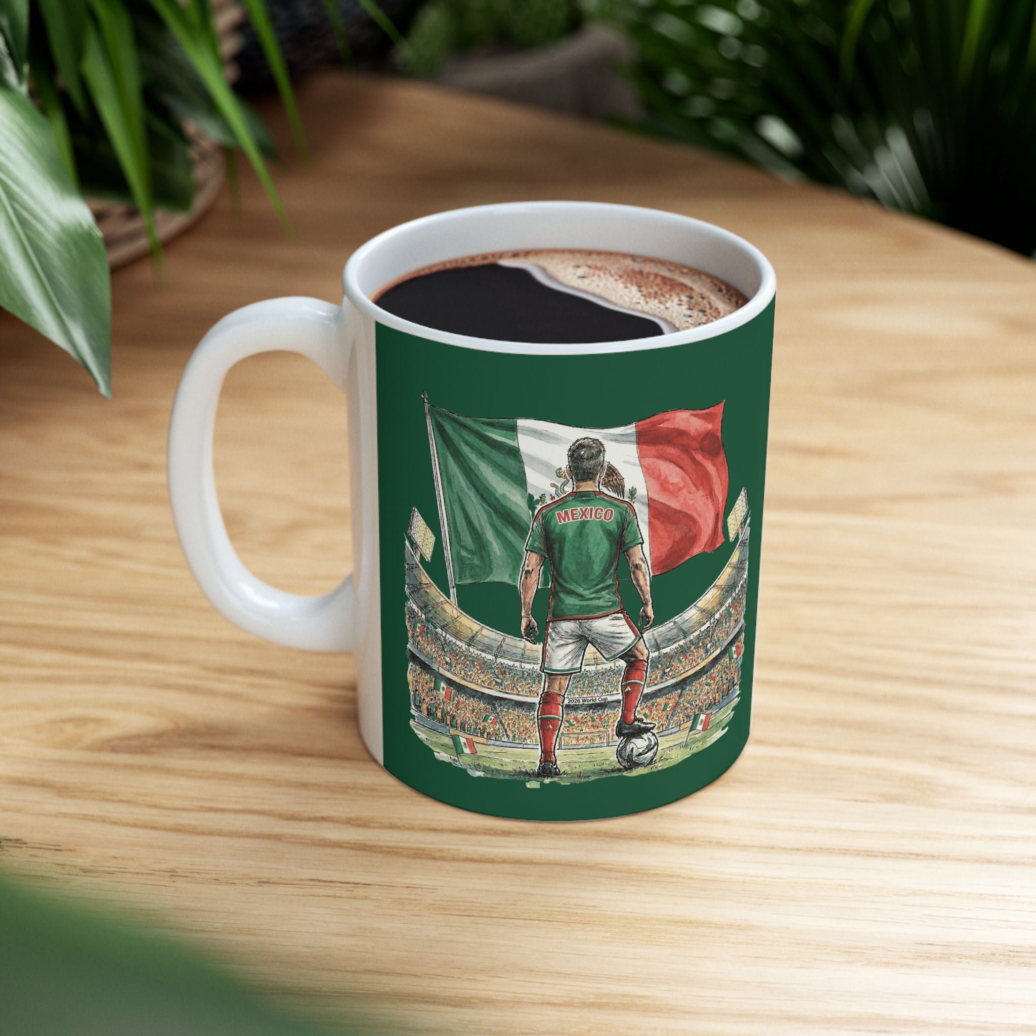 Mexico World Cup 2026 Soccer Mug, Ceramic Cup, Mexico Flag, Gift For Soccer Fan