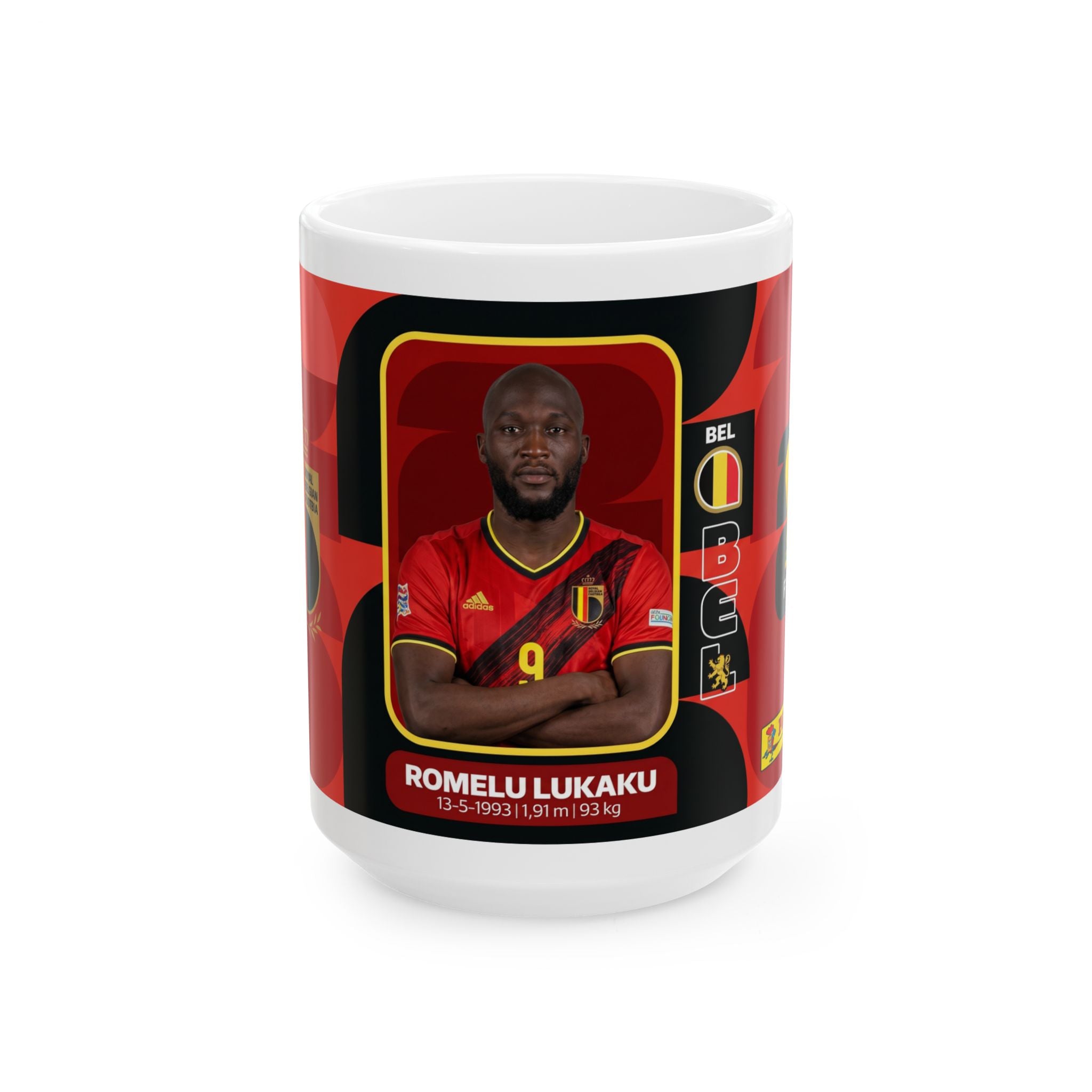 Belgium Soccer Player Romelu Lukaku Mug, Ceramic Coffee Cup, World Cup 2026 Mugs