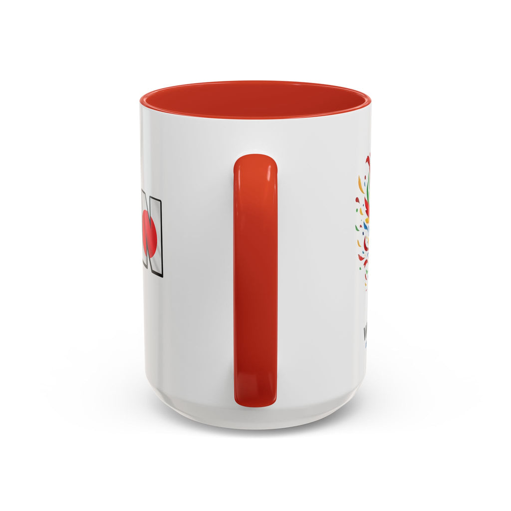 Japan Nippon Text Accent Mug | Flag Lettering Coffee Cup, World Cup 2026, Gift for Dad