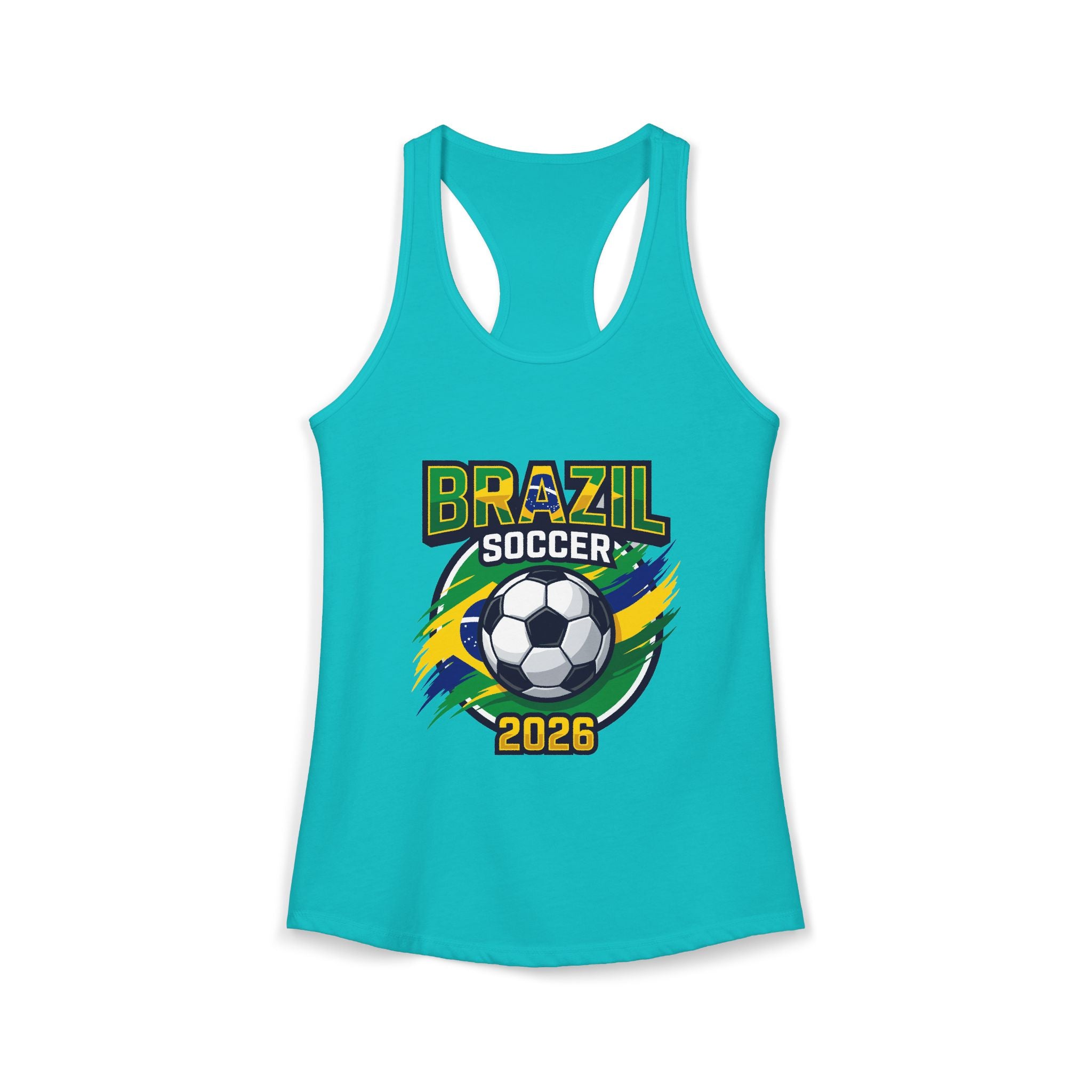 Brazil Women's Ideal Racerback Tank, Mother's Day Sale, World Cup 2026 Tank Top, Gift For Mom