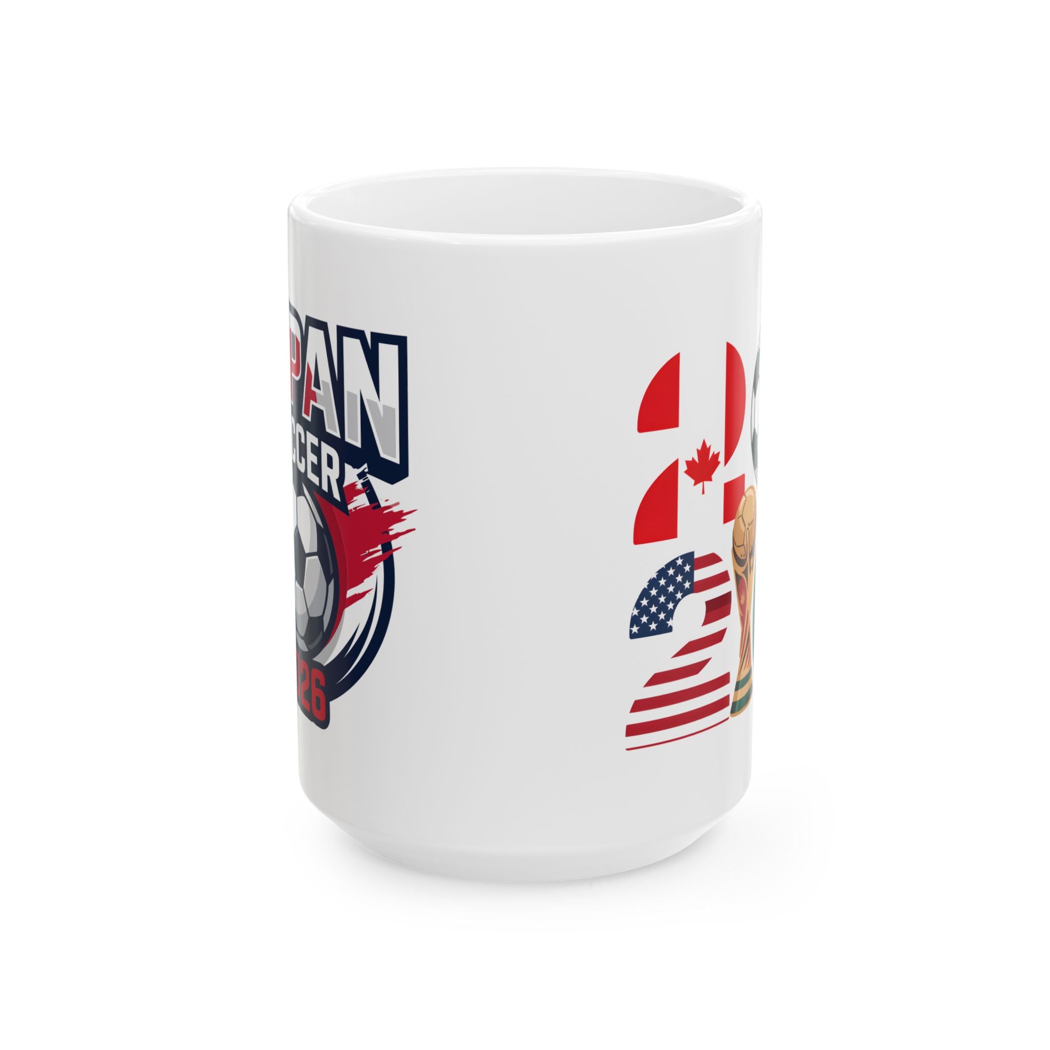 Japan Soccer Flag Mug | Soccer Ball, World Cup 2026 Coffee Mugs, Gift For Dad,