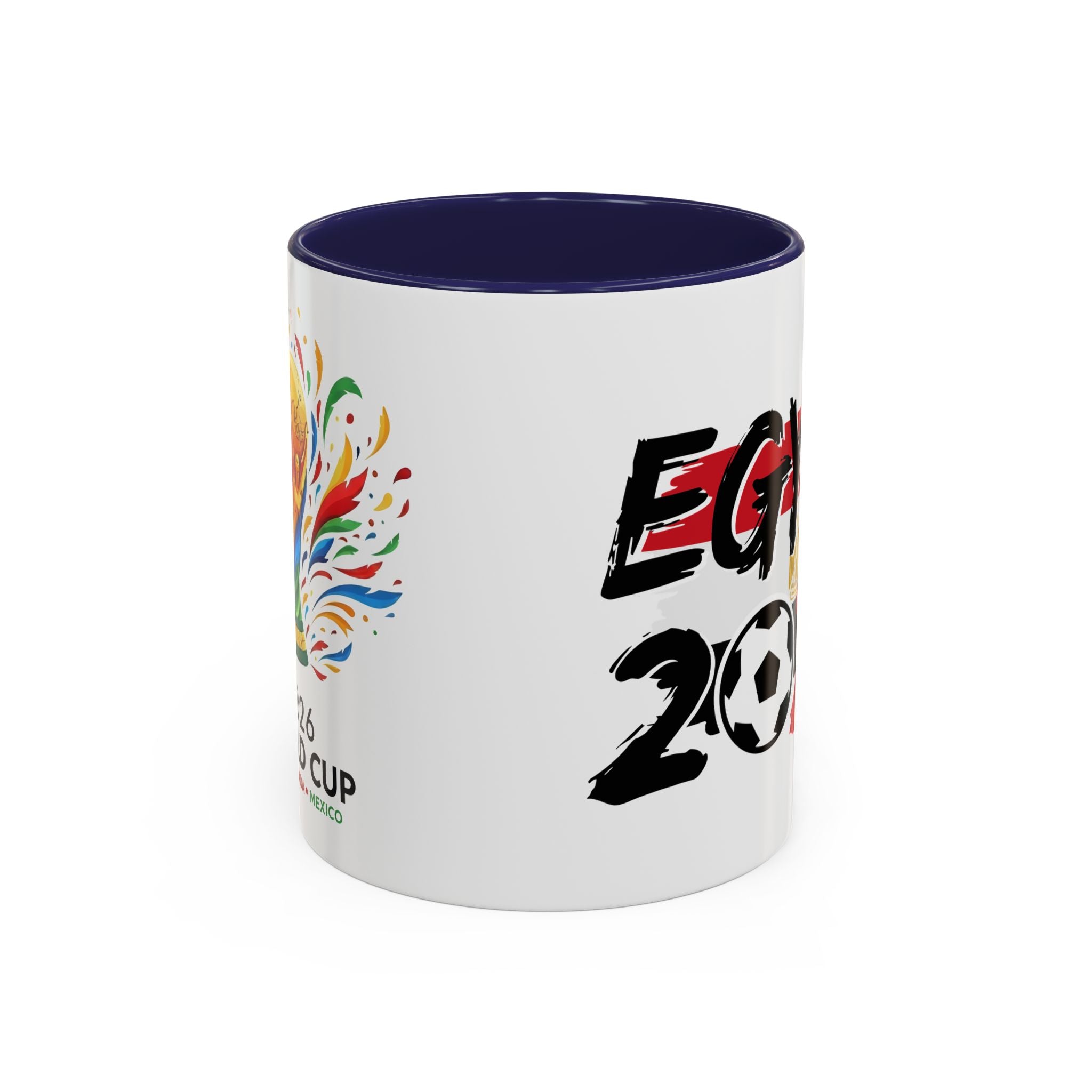 Egypt 2026 Soccer World Cup Accent Coffee Mug | Egypt 2026 Football Flag Design, Soccer World Cup 2026, Gift for Dad