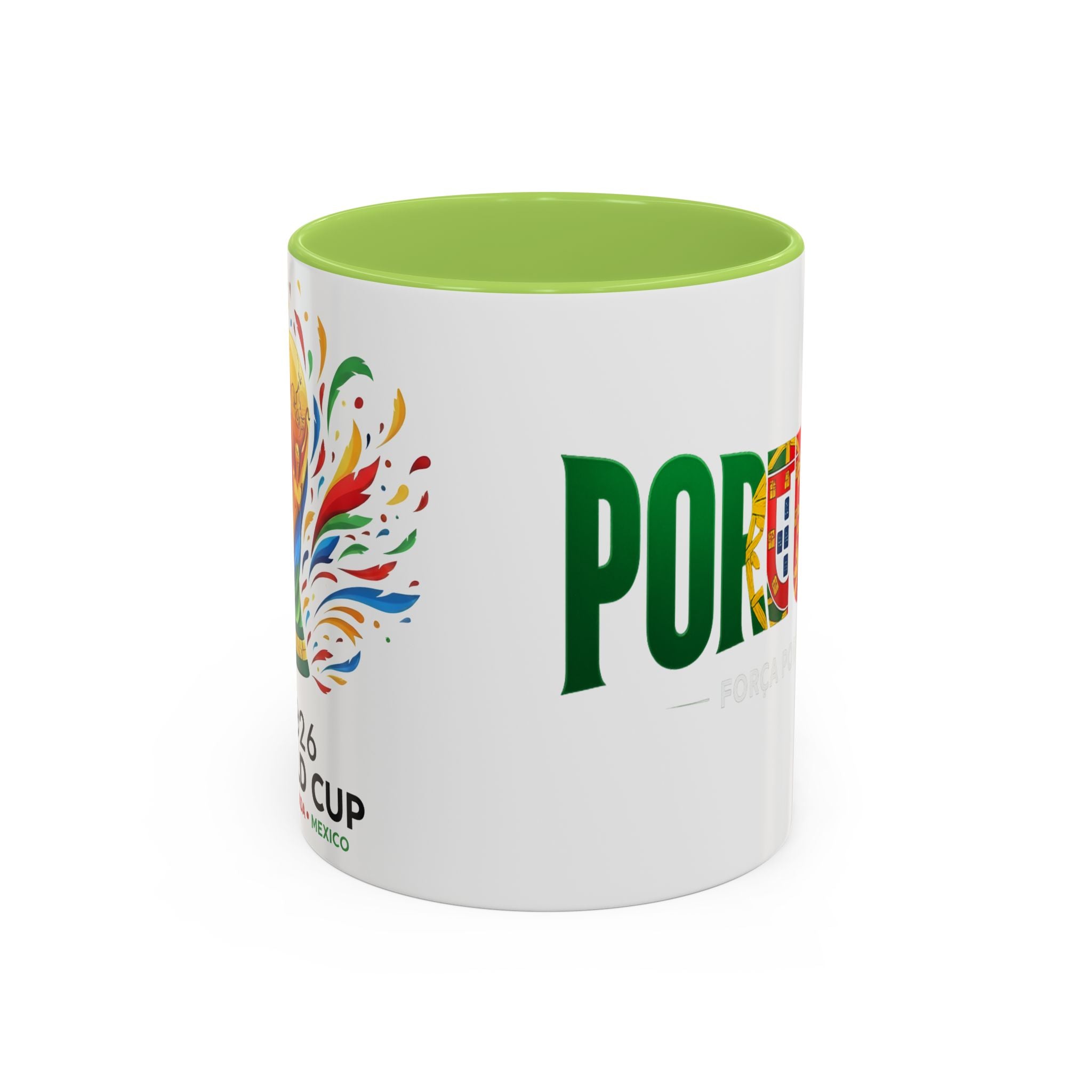 Portugal flag lettering Accent Coffee Mug | Portugal souvenir mug, Soccer World Cup 2026, Gift for Dad