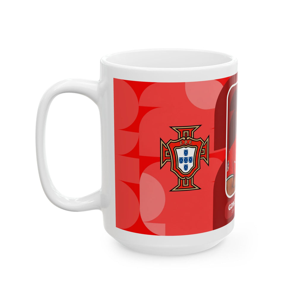 Portugal Soccer Player Goncalo Ramos Ceramic Mug (11oz, 15oz), World Cup 2026 Mugs
