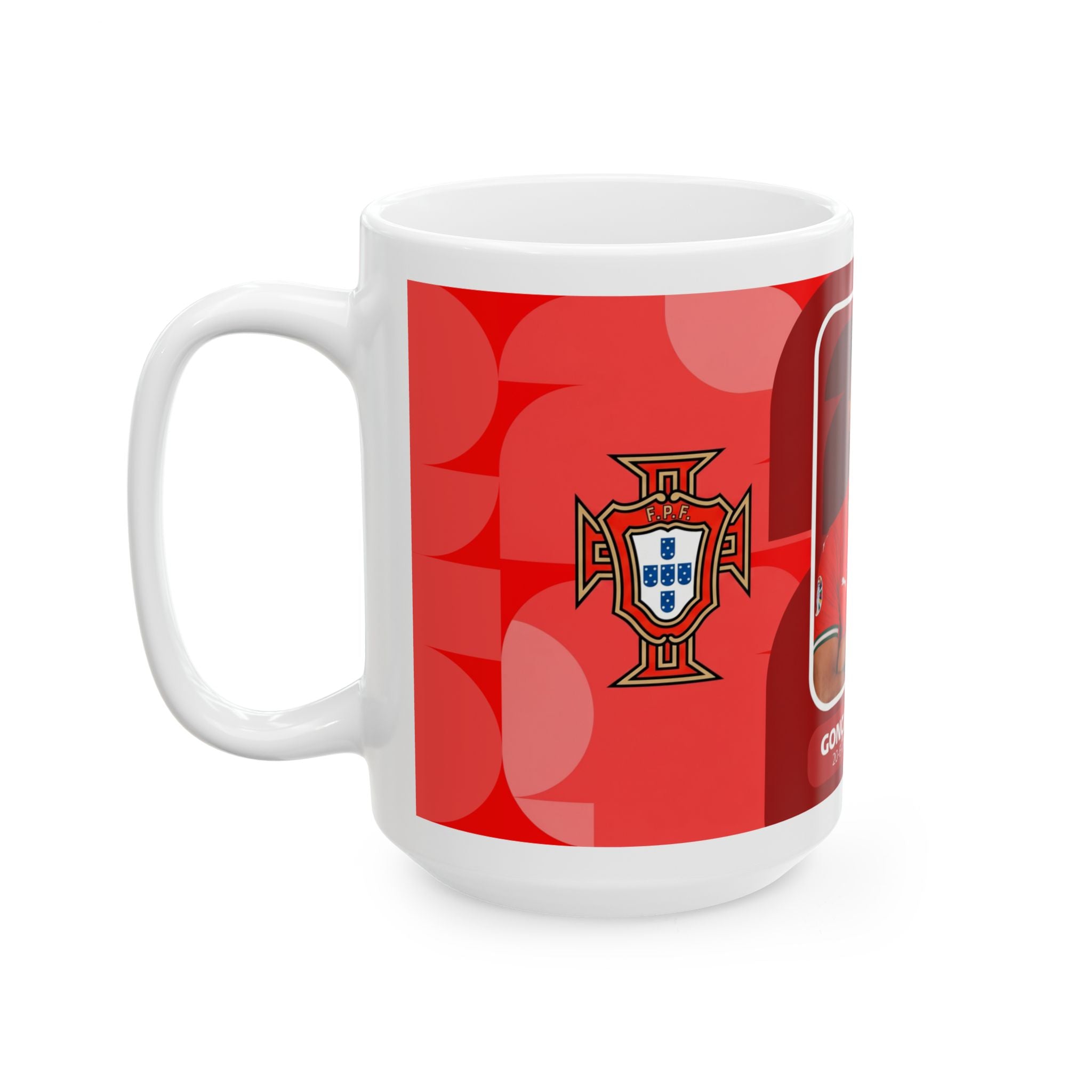 Portugal Soccer Player Goncalo Ramos Ceramic Mug (11oz, 15oz), World Cup 2026 Mugs