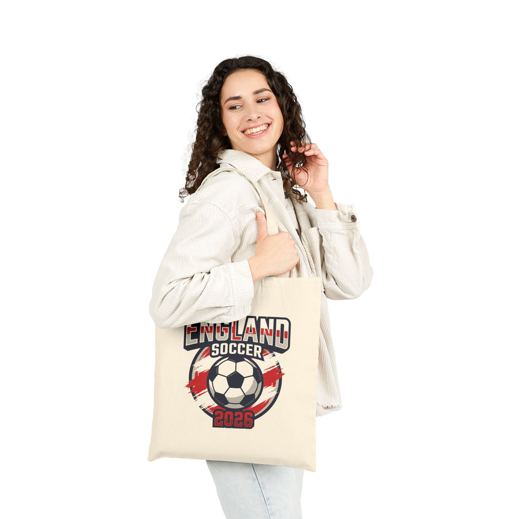 England Soccer 2026 Tote Bag, World Cup Football Canvas Tote, Mother's Day Gift
