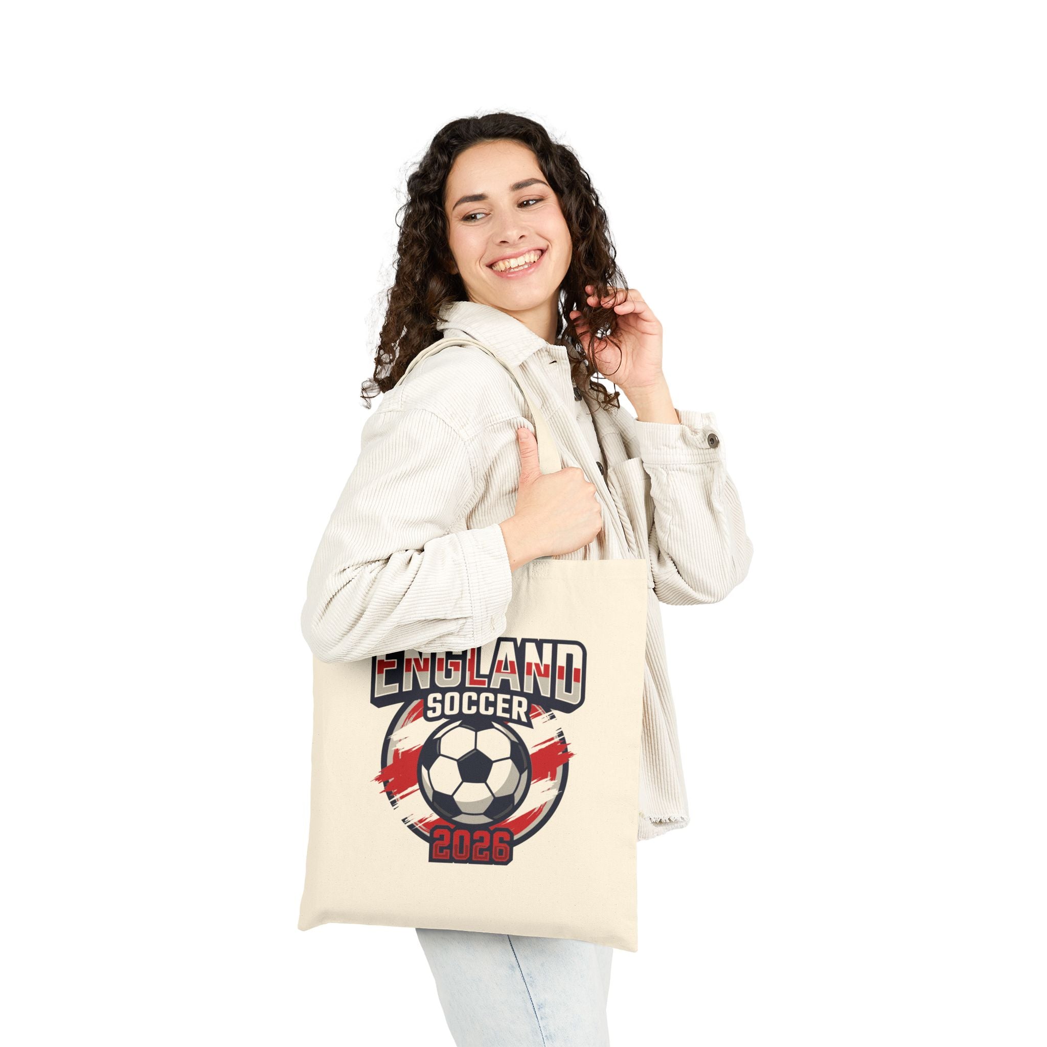 England Soccer 2026 Tote Bag, World Cup Football Canvas Tote, Mother's Day Gift