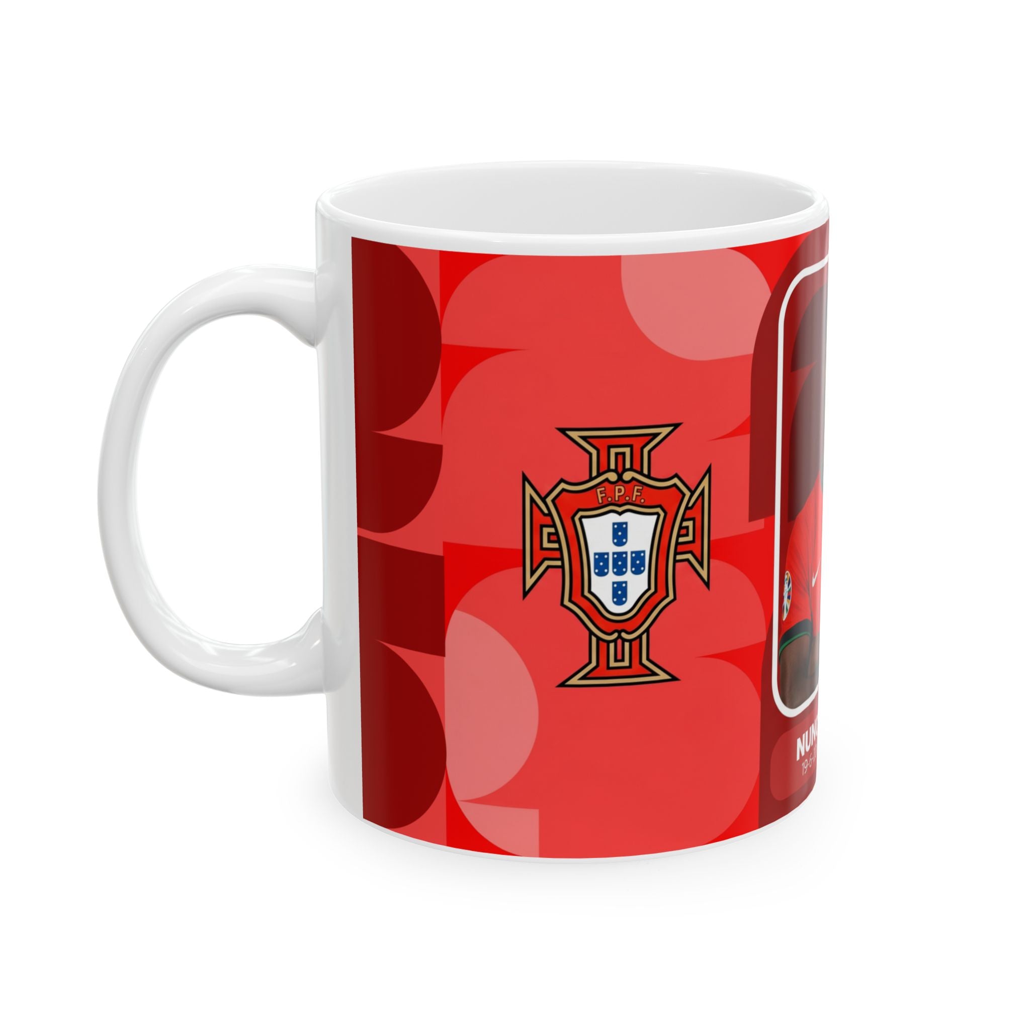 Portugal Soccer Player Nuno Mendes Mug – Ceramic Coffee Mug (11oz, 15oz), World Cup 2026 Mugs