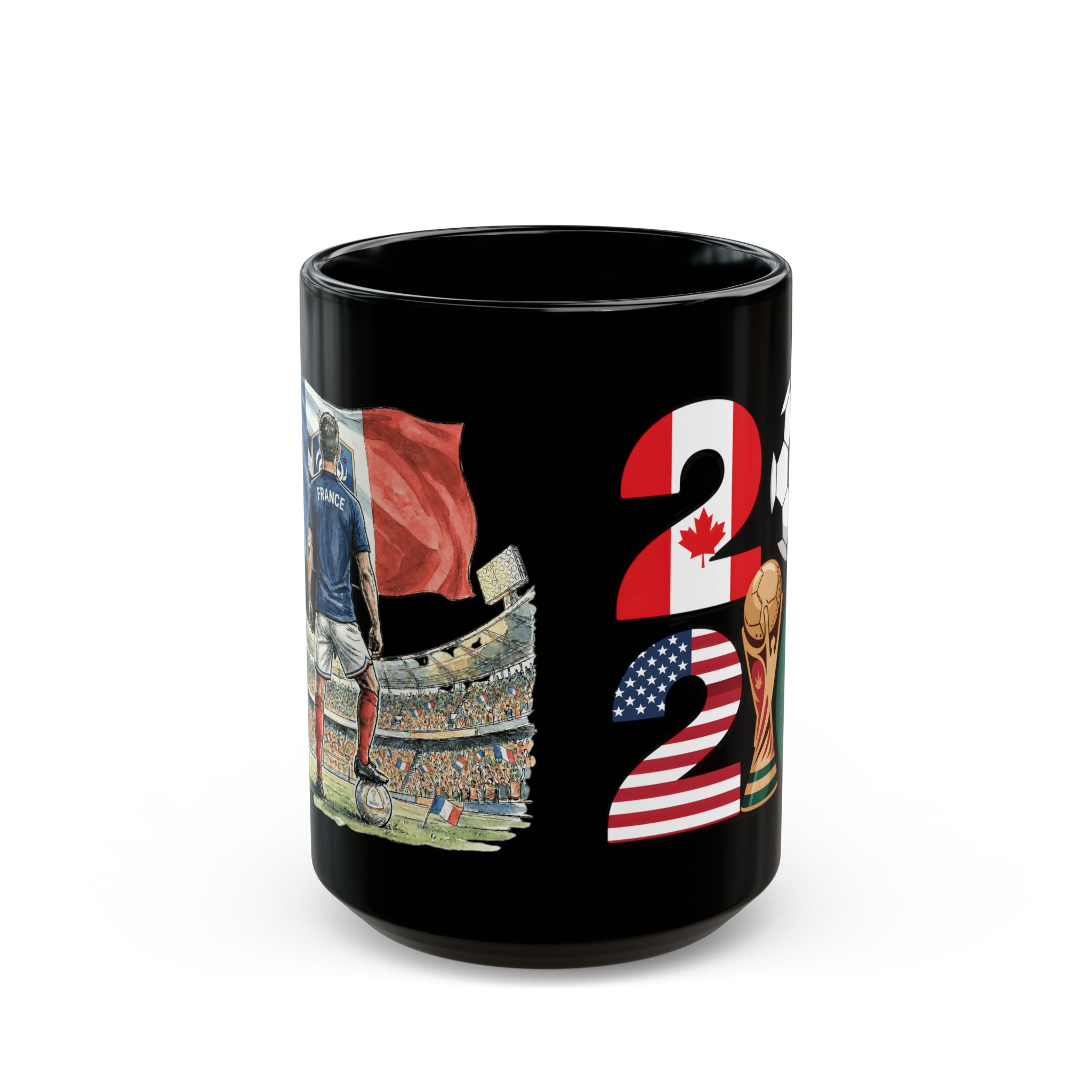 France Soccer World Cup 2026 Mug | Black Ceramic Coffee Cup, Gift For Dad