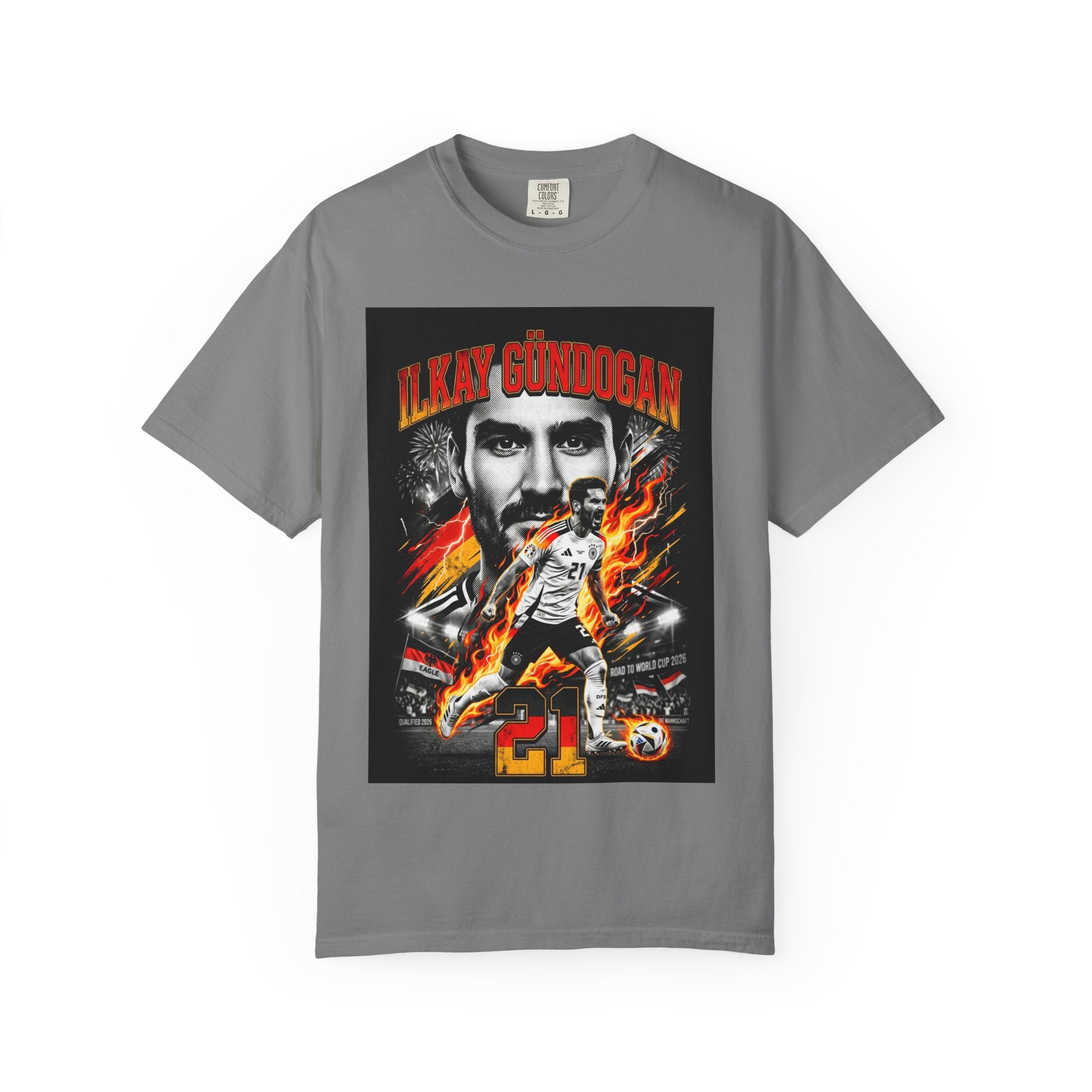 Ilkay Gundogan Soccer Player Graphic T-Shirt | 2026 World Cup Back Print, Germany Flag, Gift for him, Collectible