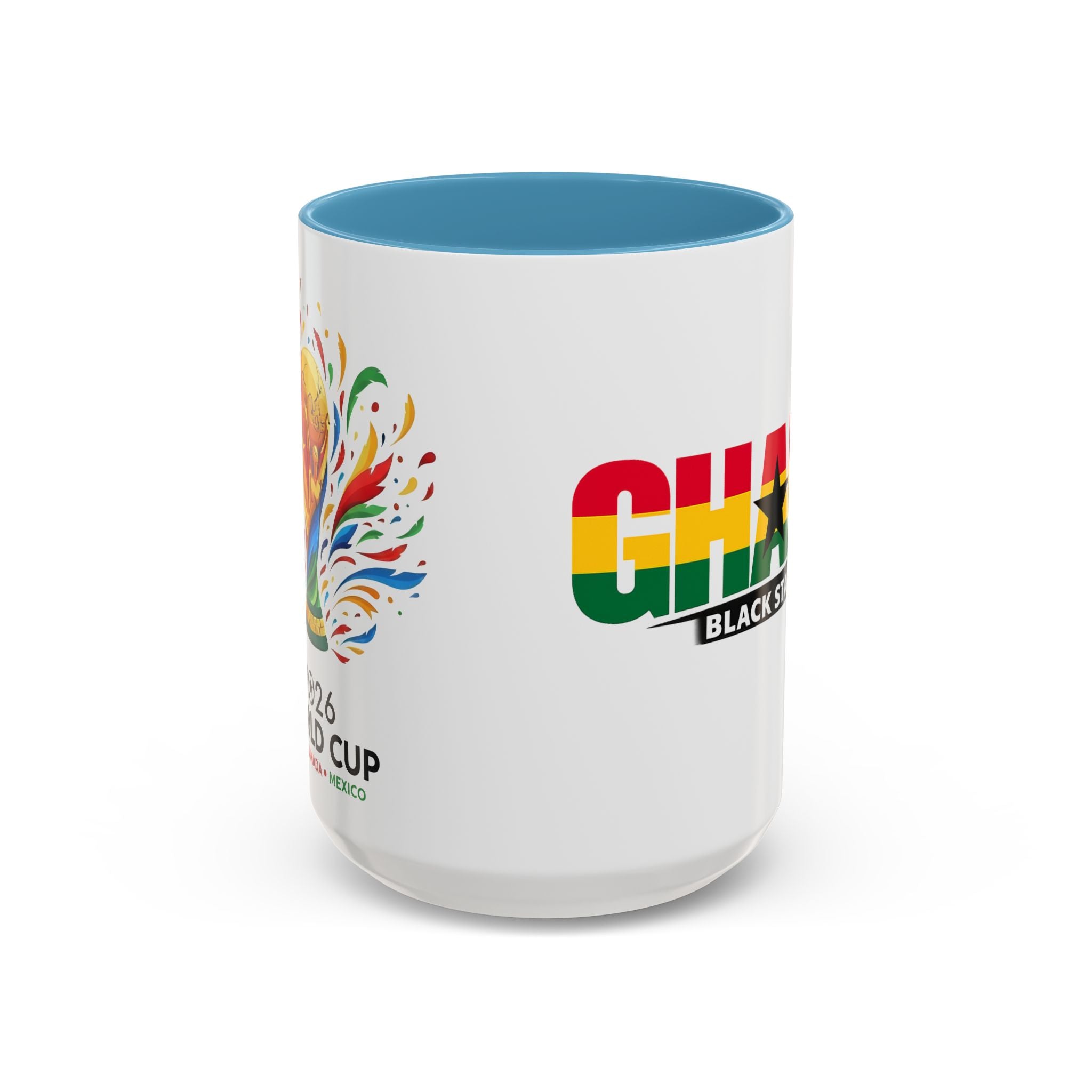 Ghana Black Stars flag stripe Accent Coffee Mug | 11oz 15oz, World Cup 2026, Gift for Dad