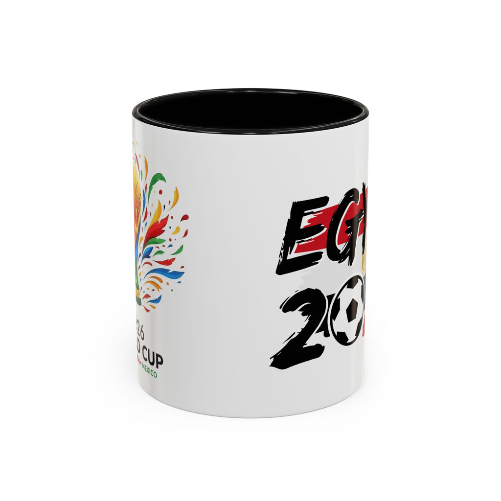 Egypt 2026 Soccer World Cup Accent Coffee Mug | Egypt 2026 Football Flag Design, Soccer World Cup 2026, Gift for Dad