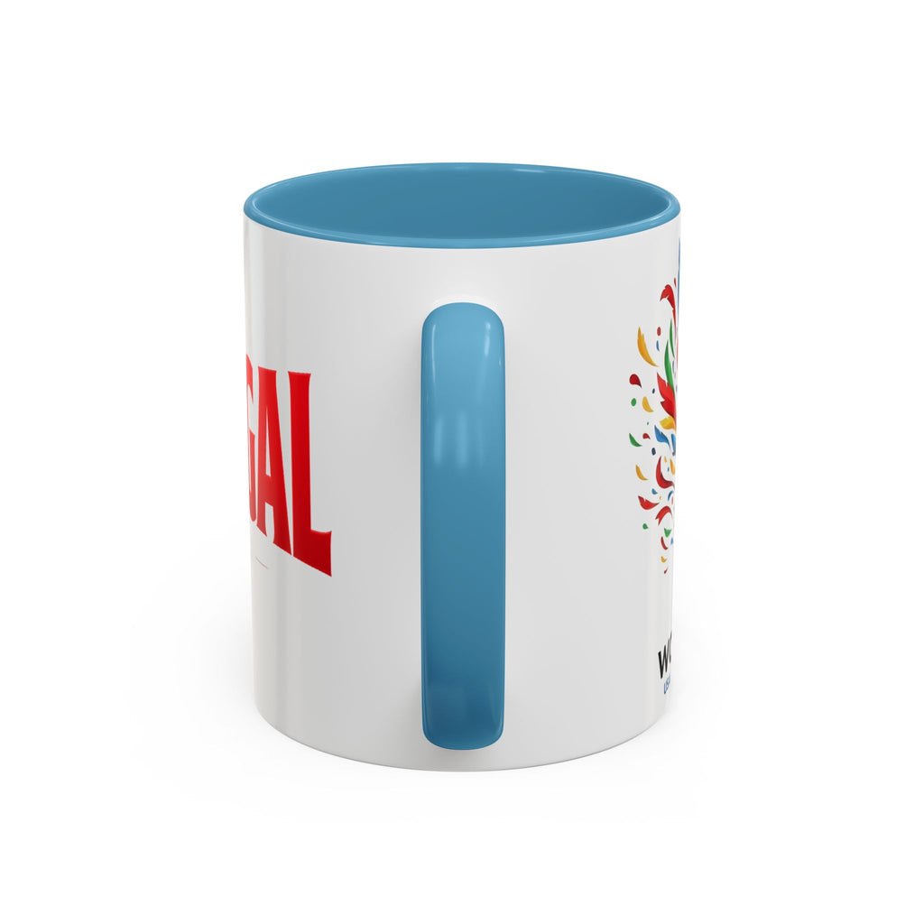 Portugal flag lettering Accent Coffee Mug | Portugal souvenir mug, Soccer World Cup 2026, Gift for Dad