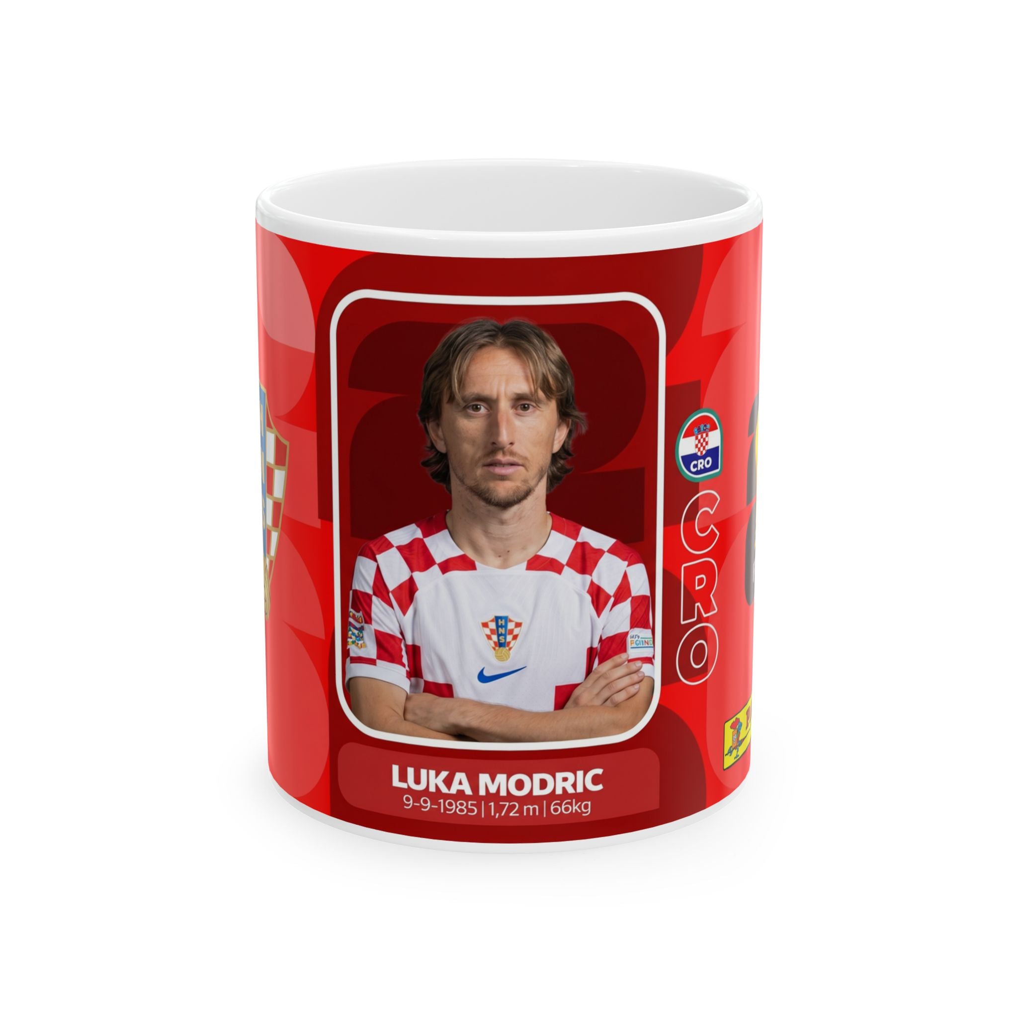 Luka Modrić Croatia Soccer Mug — Football Player Ceramic Coffee Cup (11oz/15oz), World Cup 2026 Mugs