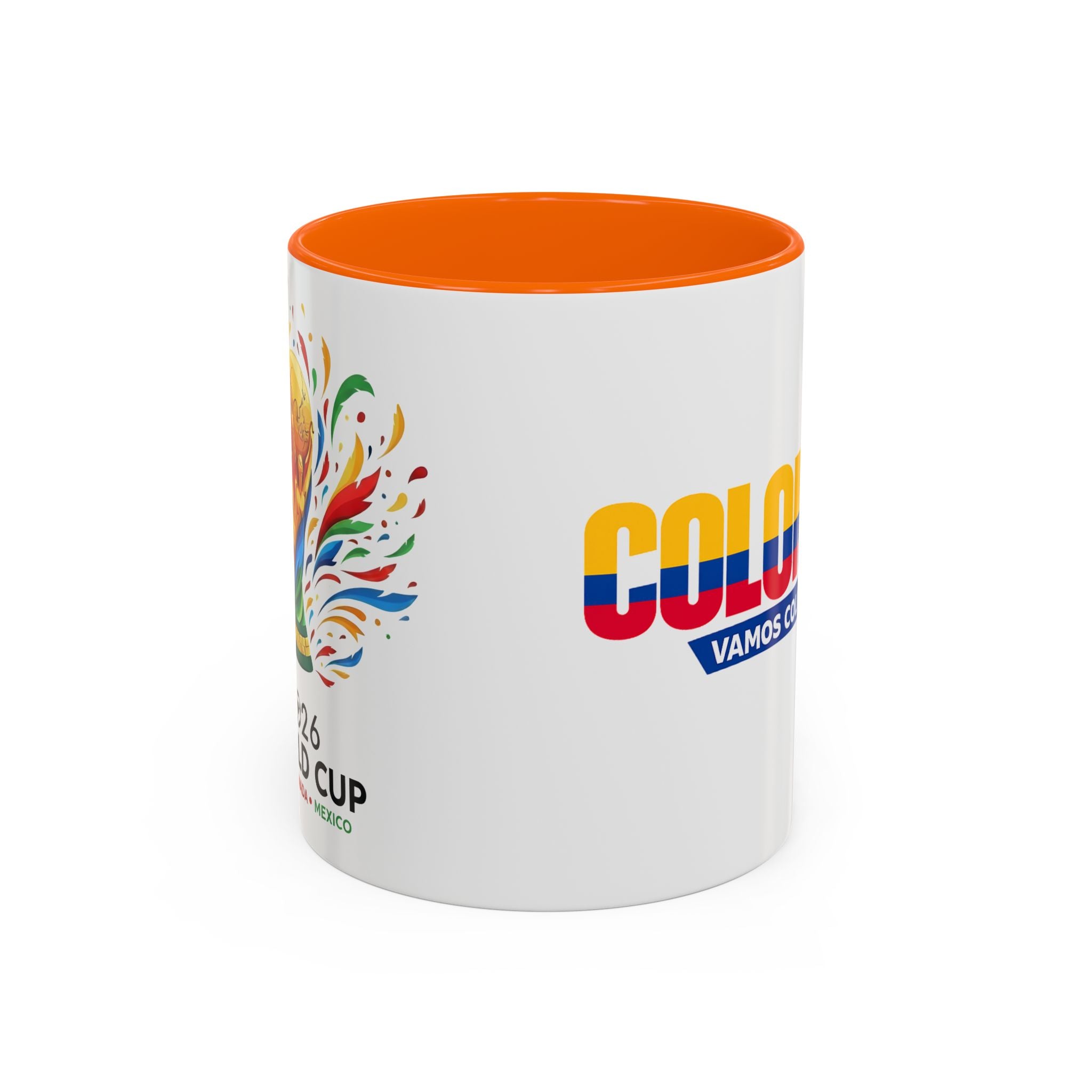 Colombia Vamos Colombia! Accent Coffee Mug | 11oz 15oz ceramic World Cup 2026, Soccer Gift