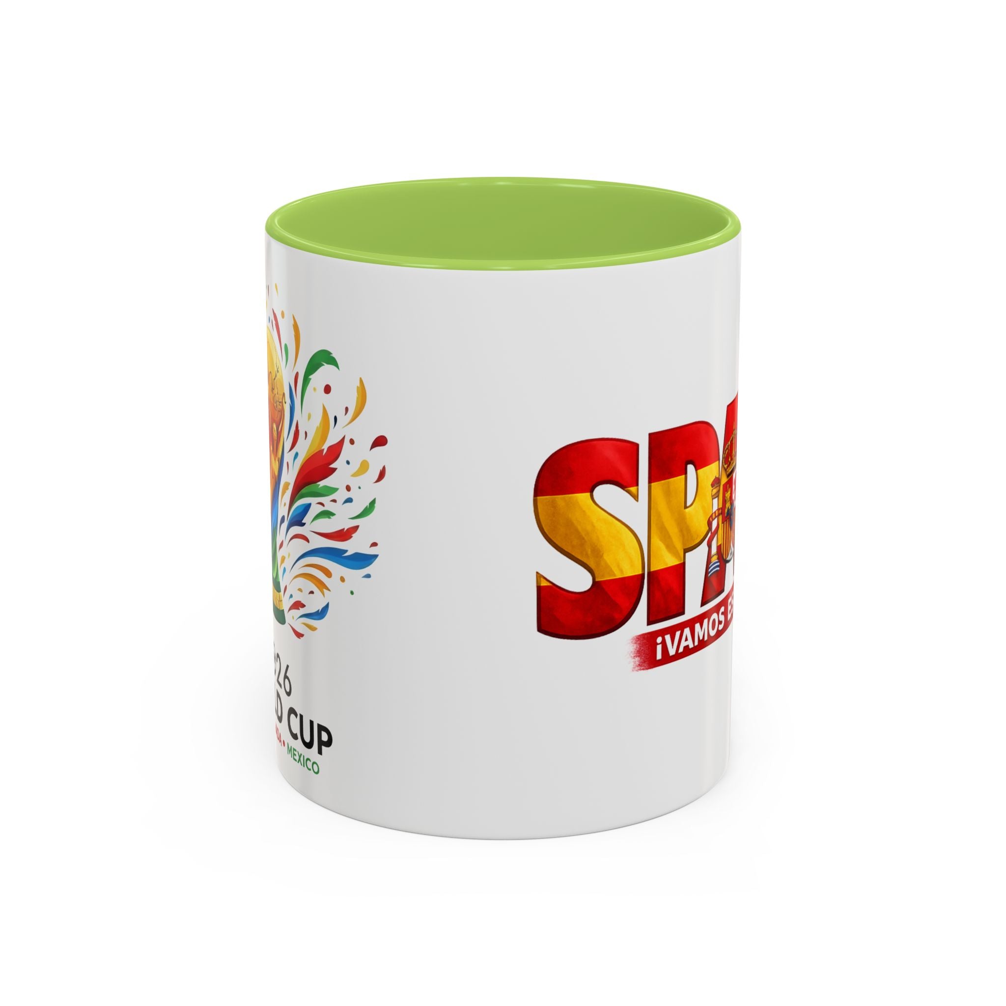 Spain Flag Word Mug | Accent Coffee Mug 11oz 15oz, Soccer World Cup 2026, Gift for Dad