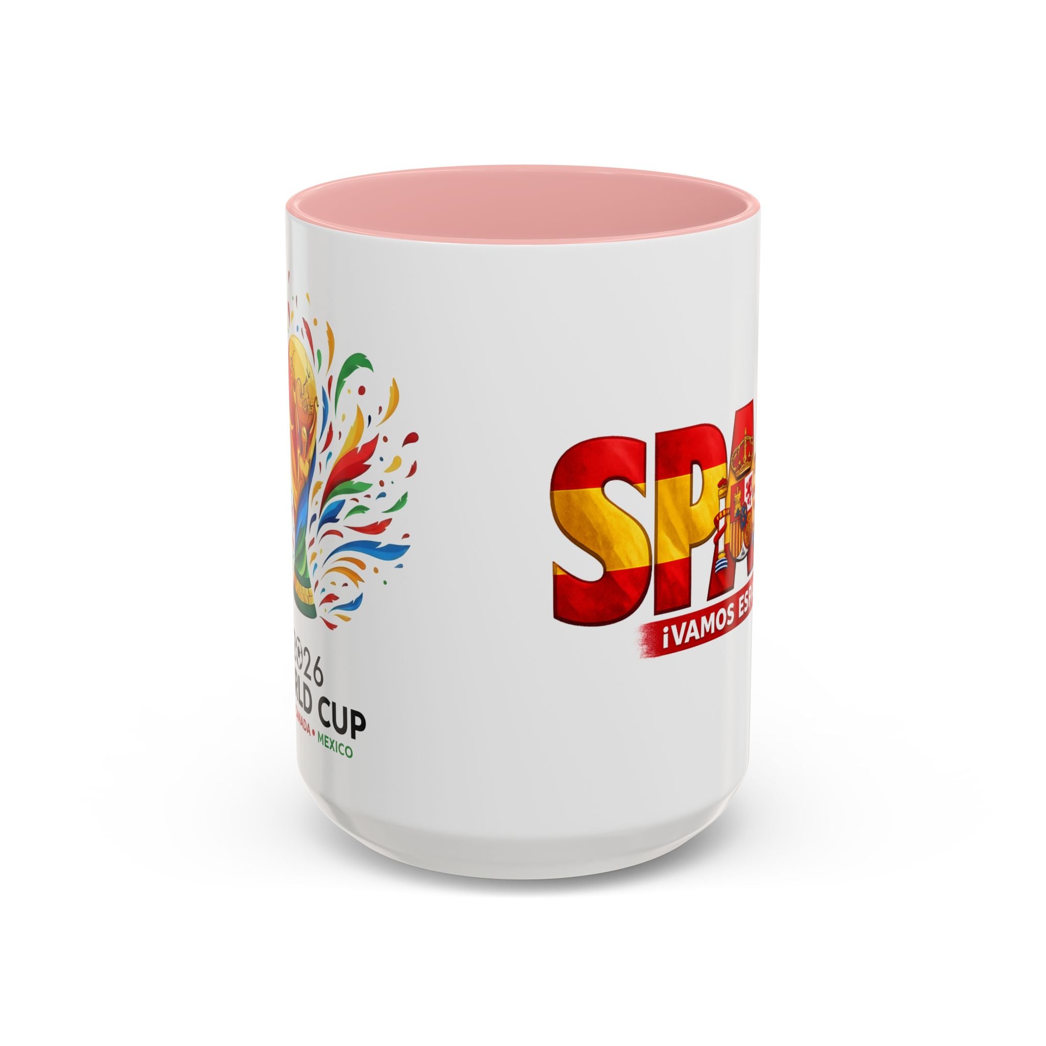Spain Flag Word Mug | Accent Coffee Mug 11oz 15oz, Soccer World Cup 2026, Gift for Dad