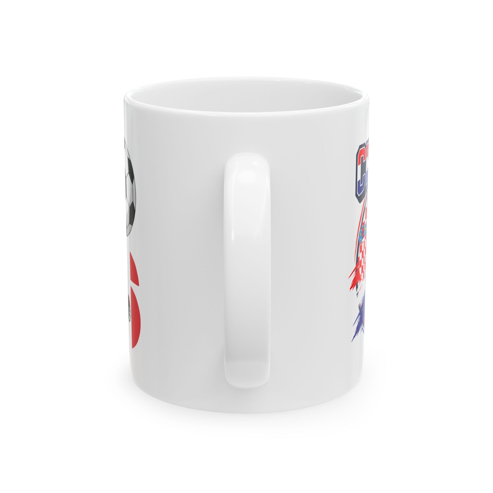 Croatia Soccer Crest Mug | Soccer Ball Flag Design Ceramic Mug, World Cup 2026 Gift for Dad,