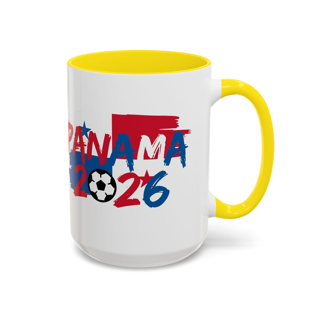 Panama 2026 Soccer Logo Accent Mug | 11oz 15oz, World Cup 2026, Gift for Dad