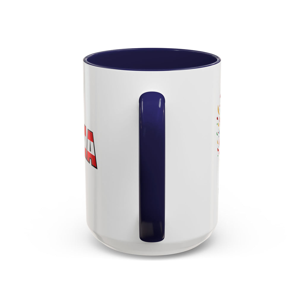 Austria Flag Text mug | Accent Coffee Mug (11/15oz)