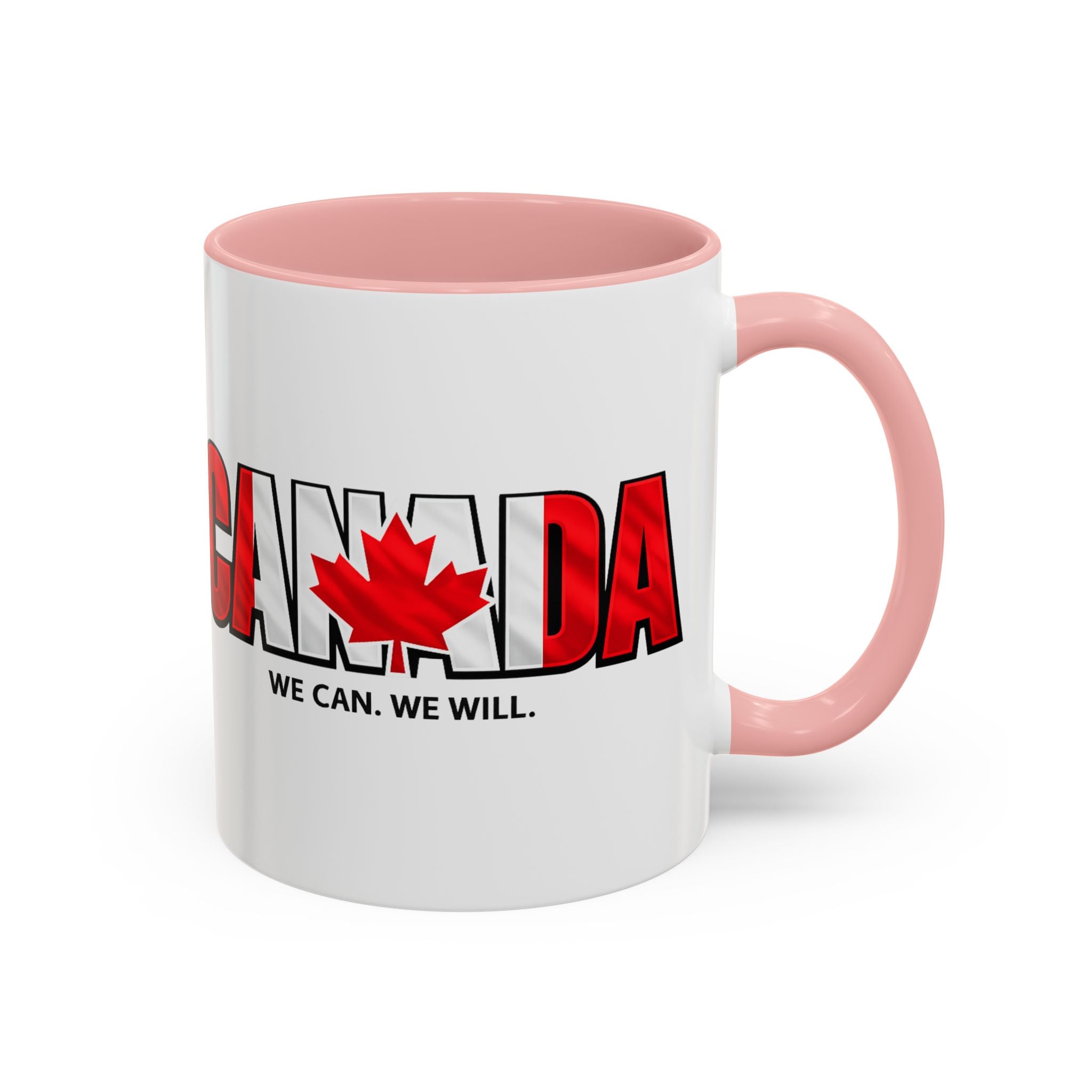 Canada Maple Leaf Text Coffee Mug | We Can. We Will. World Cup 2026, Canada Flag, Gift for Dad