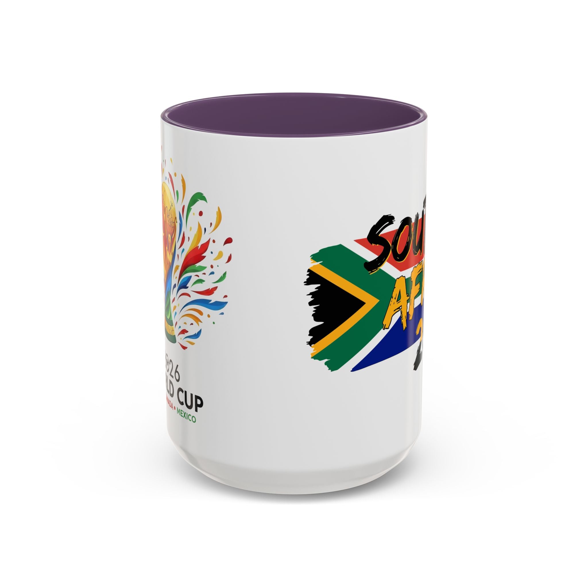 South Africa 2026 Soccer Flag Accent Coffee Mug | 11oz 15oz, Soccer World Cup 2026, Gift for Dad