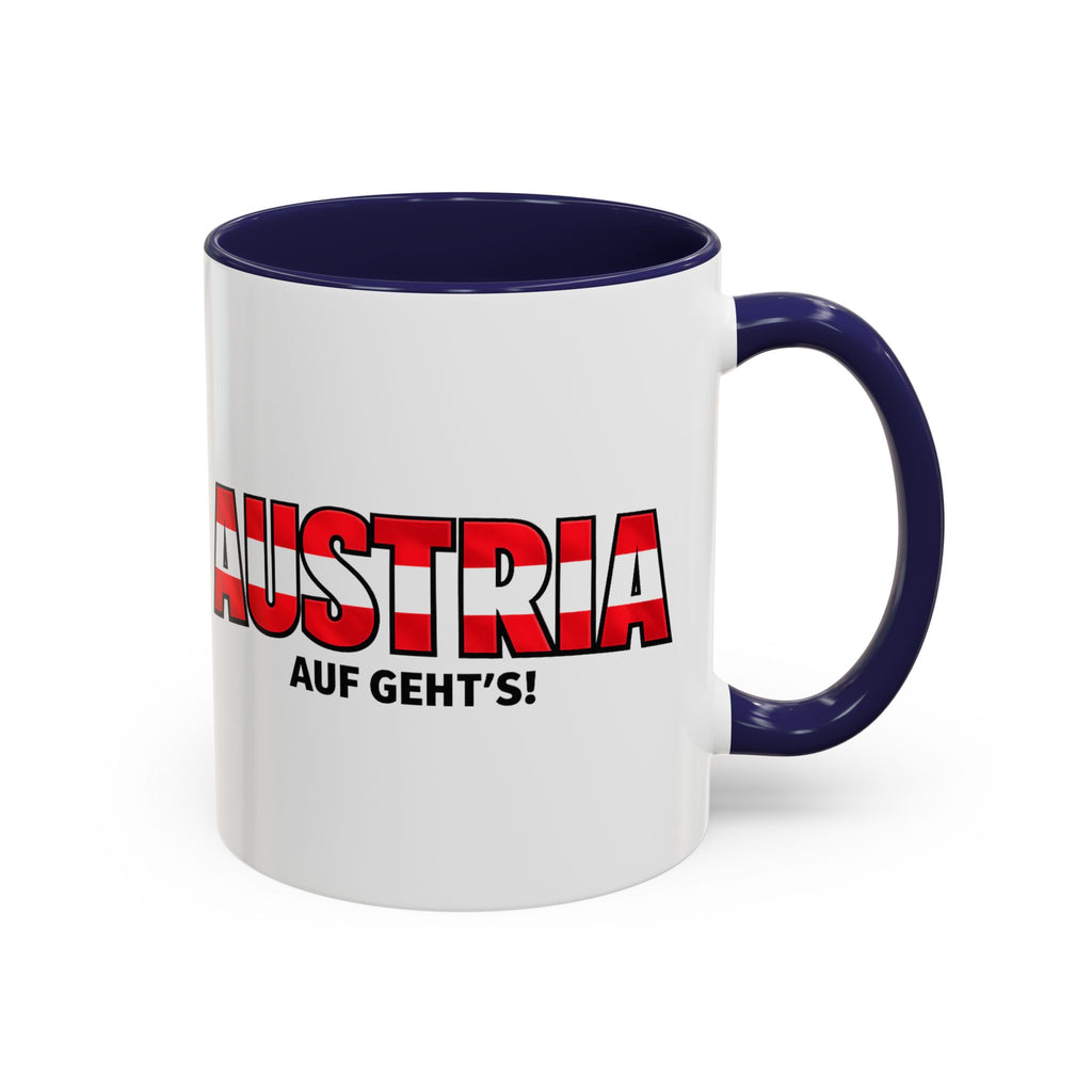 Austria Flag Text mug | Accent Coffee Mug (11/15oz)