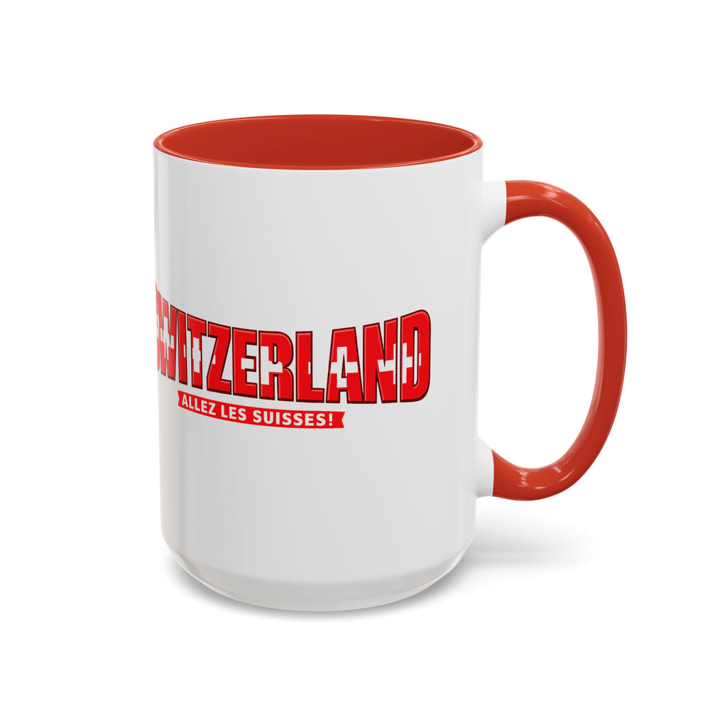 Switzerland Soccer Typography Mug | Accent Coffee Mug 11oz 15oz, Soccer World Cup 2026, Gift for Dad