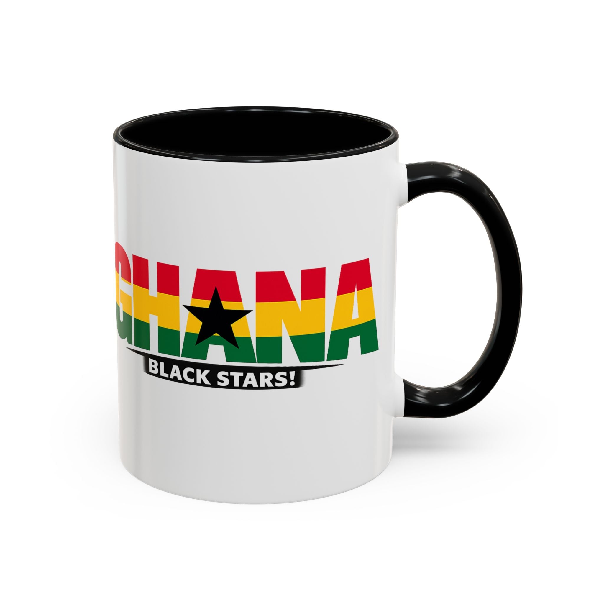 Ghana Black Stars flag stripe Accent Coffee Mug | 11oz 15oz, World Cup 2026, Gift for Dad