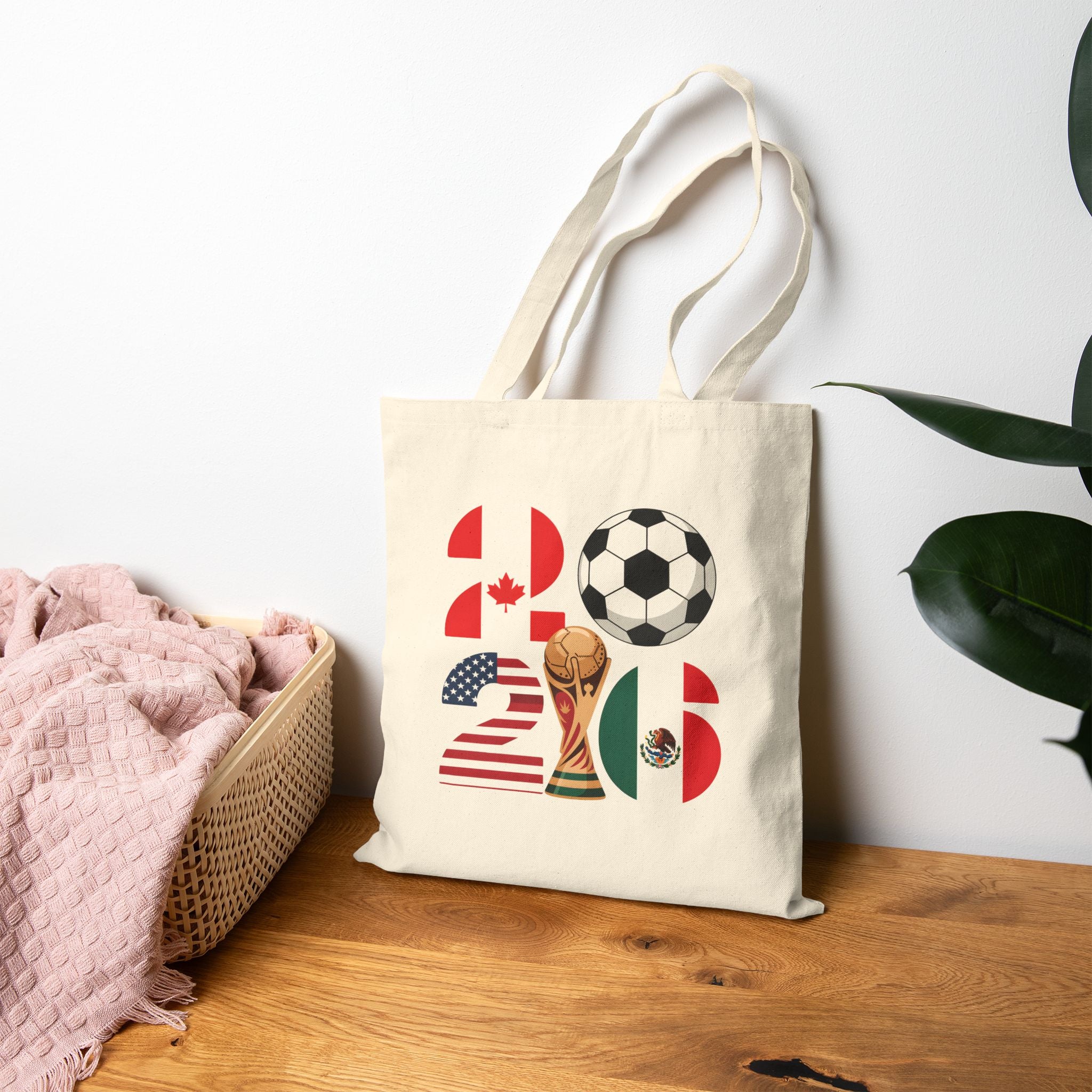 Argentina Soccer 2026 Tote Bag,  World Cup Football Design, Mother's Day Gift