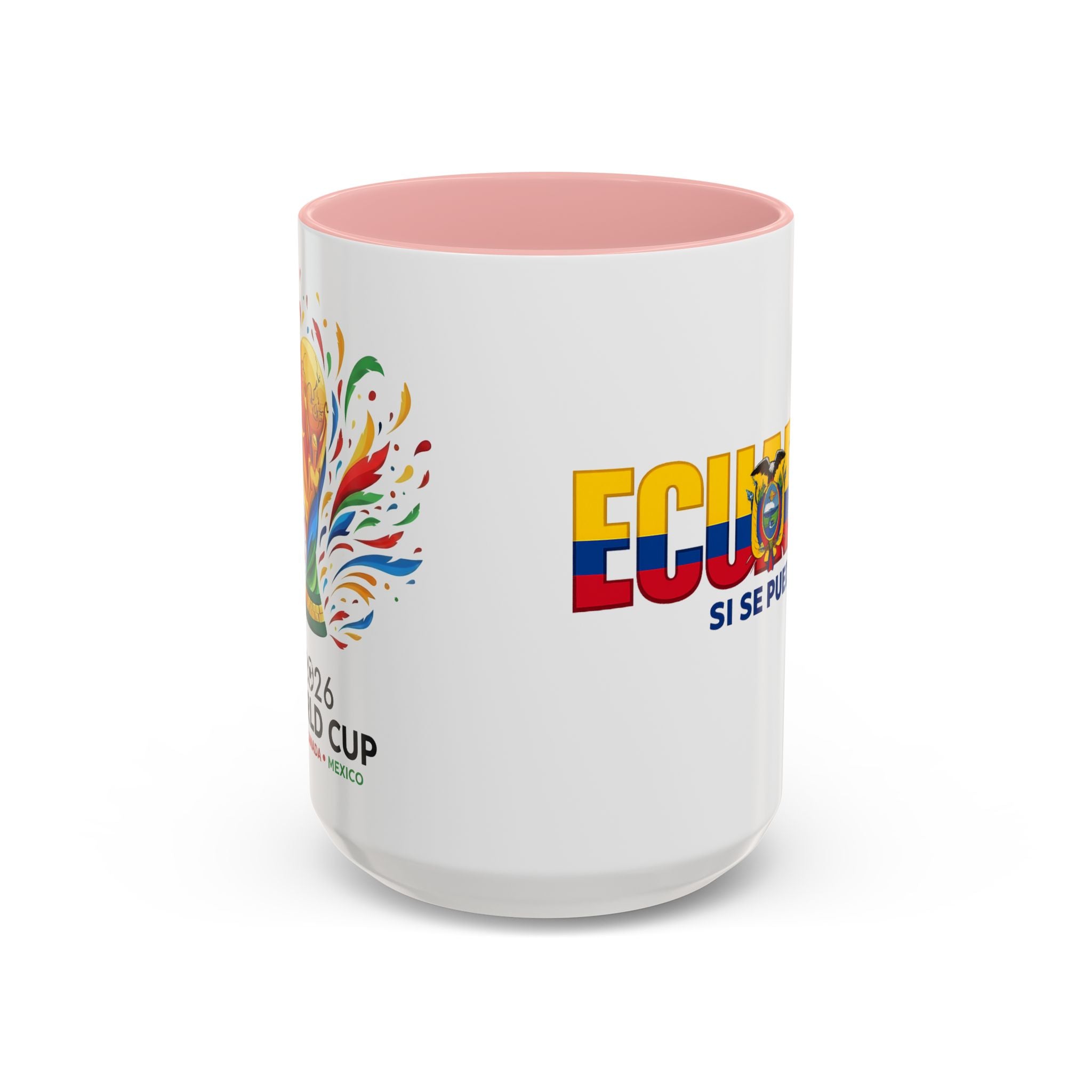 Ecuador Flag Text mug | Accent Coffee Mug (11/15oz), World Cup 2026, Gift for Dad, Father Day