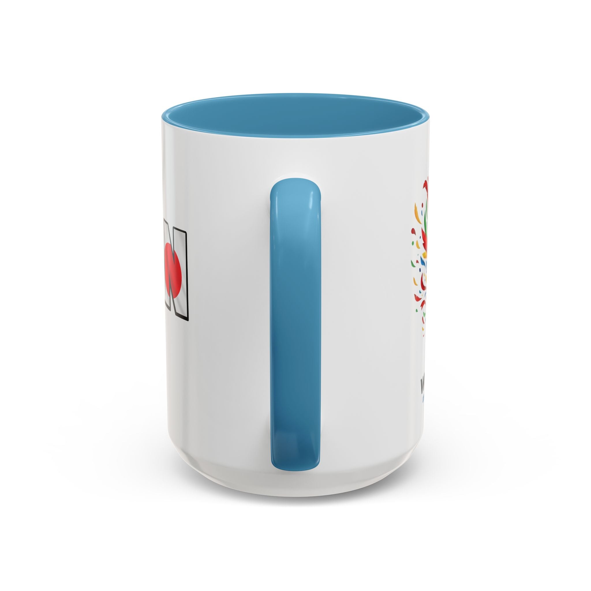 Japan Nippon Text Accent Mug | Flag Lettering Coffee Cup, World Cup 2026, Gift for Dad