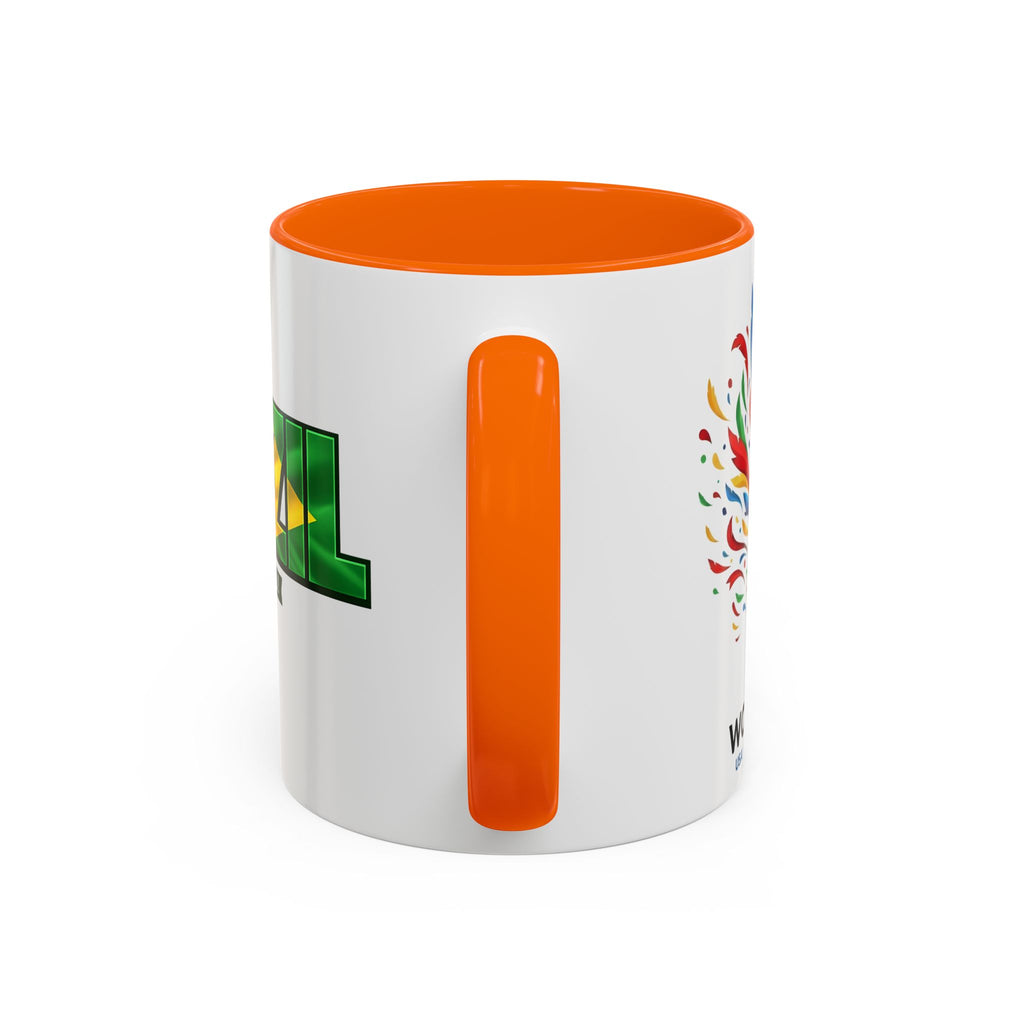 Brazil Vamos Brasil mug | Accent coffee mug, Brazil flag text design, Soccer World Cup 2026, Gifts for Dad