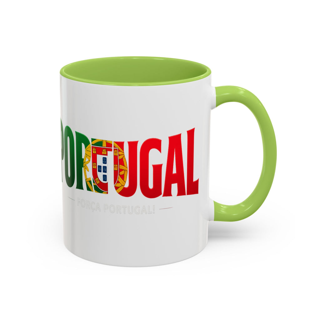 Portugal flag lettering Accent Coffee Mug | Portugal souvenir mug, Soccer World Cup 2026, Gift for Dad