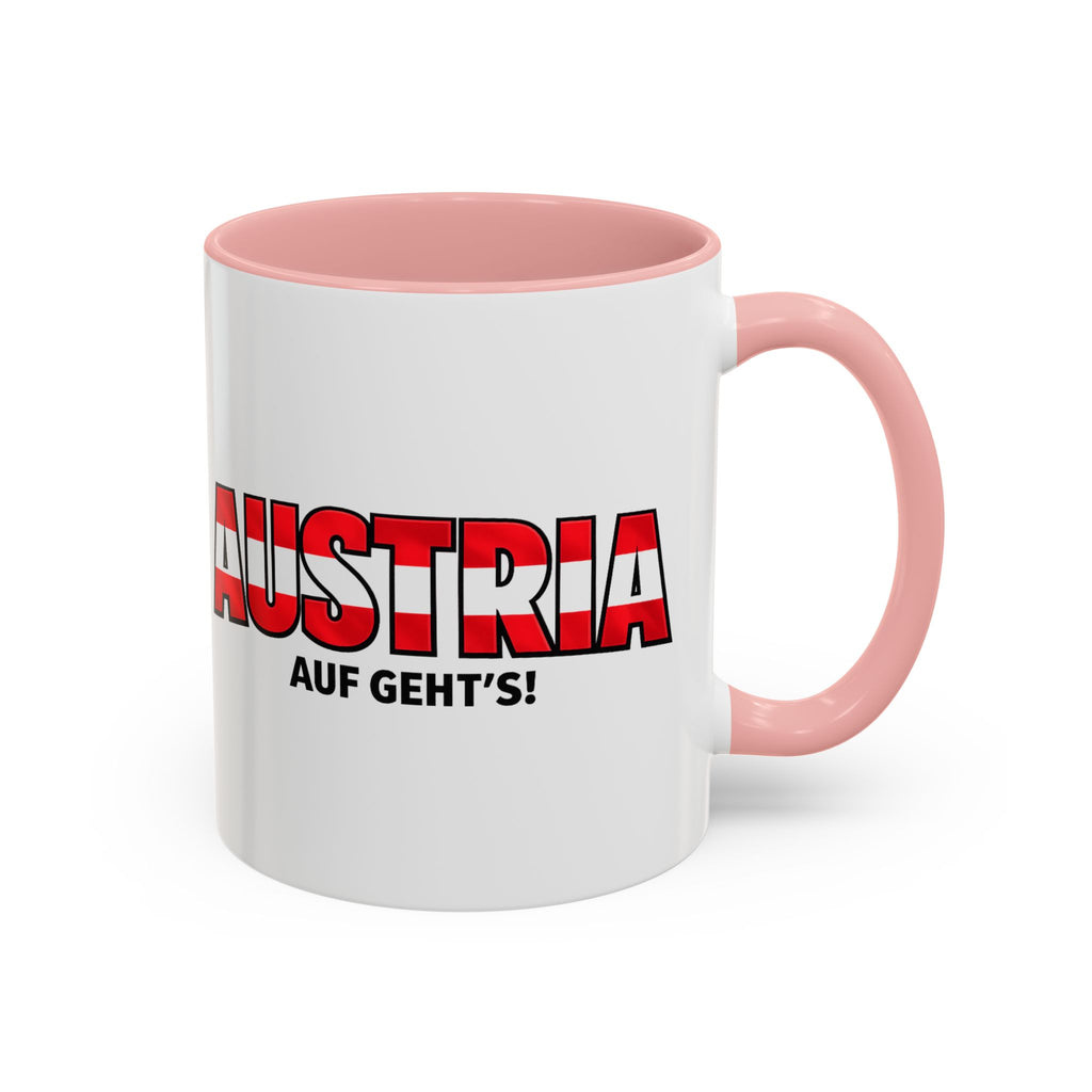 Austria Flag Text mug | Accent Coffee Mug (11/15oz)
