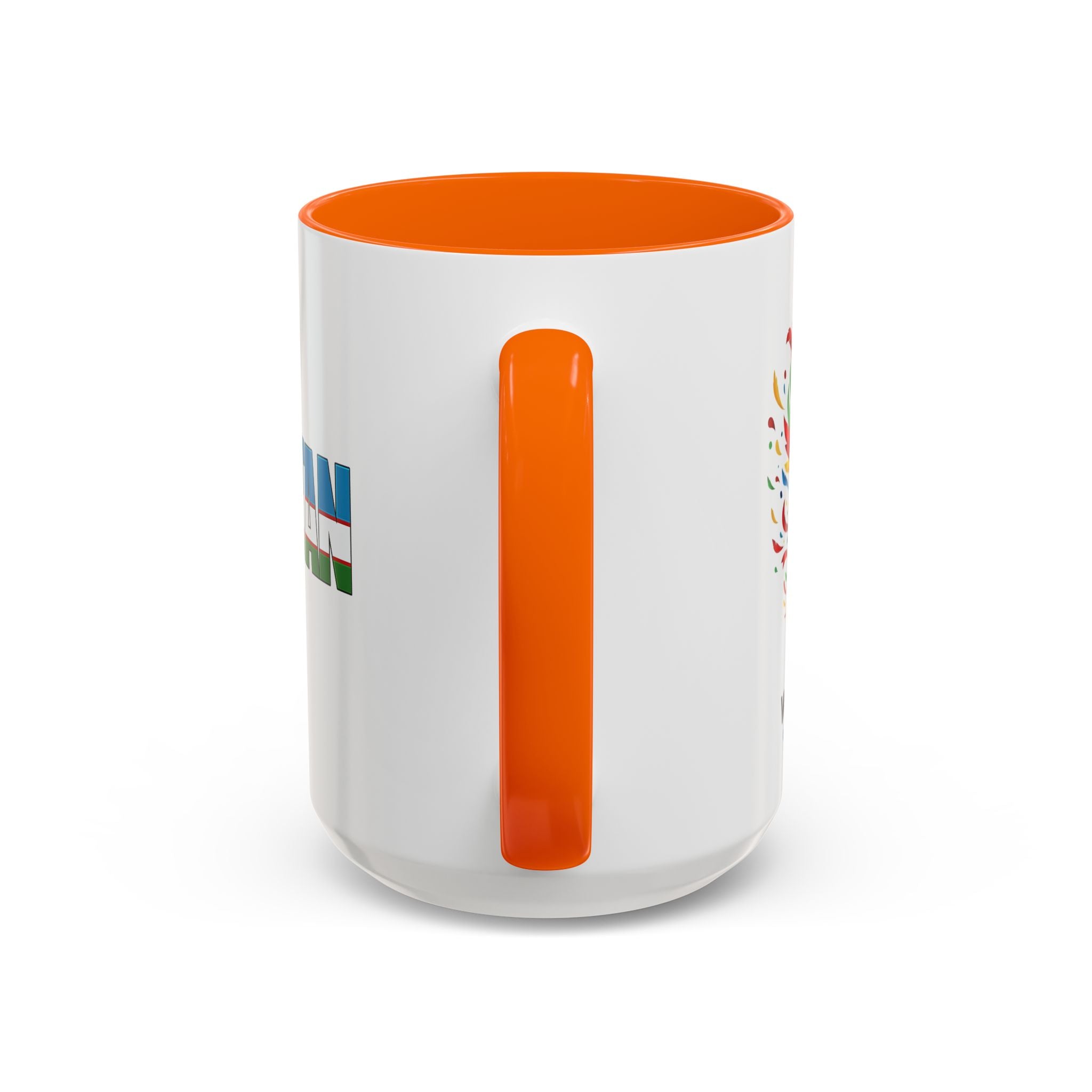 Uzbekistan Flag Typography Coffee Mug | Accent 11oz/15oz, Soccer World Cup 2026, Gift for Dad