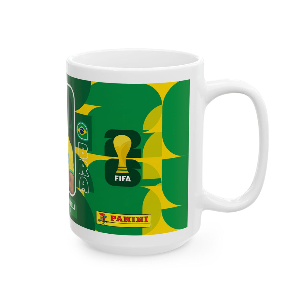 Brazil Soccer Player Gabriel Martinelli Mug — Ceramic Coffee Cup (11oz/15oz), World Cup 2026 Mugs