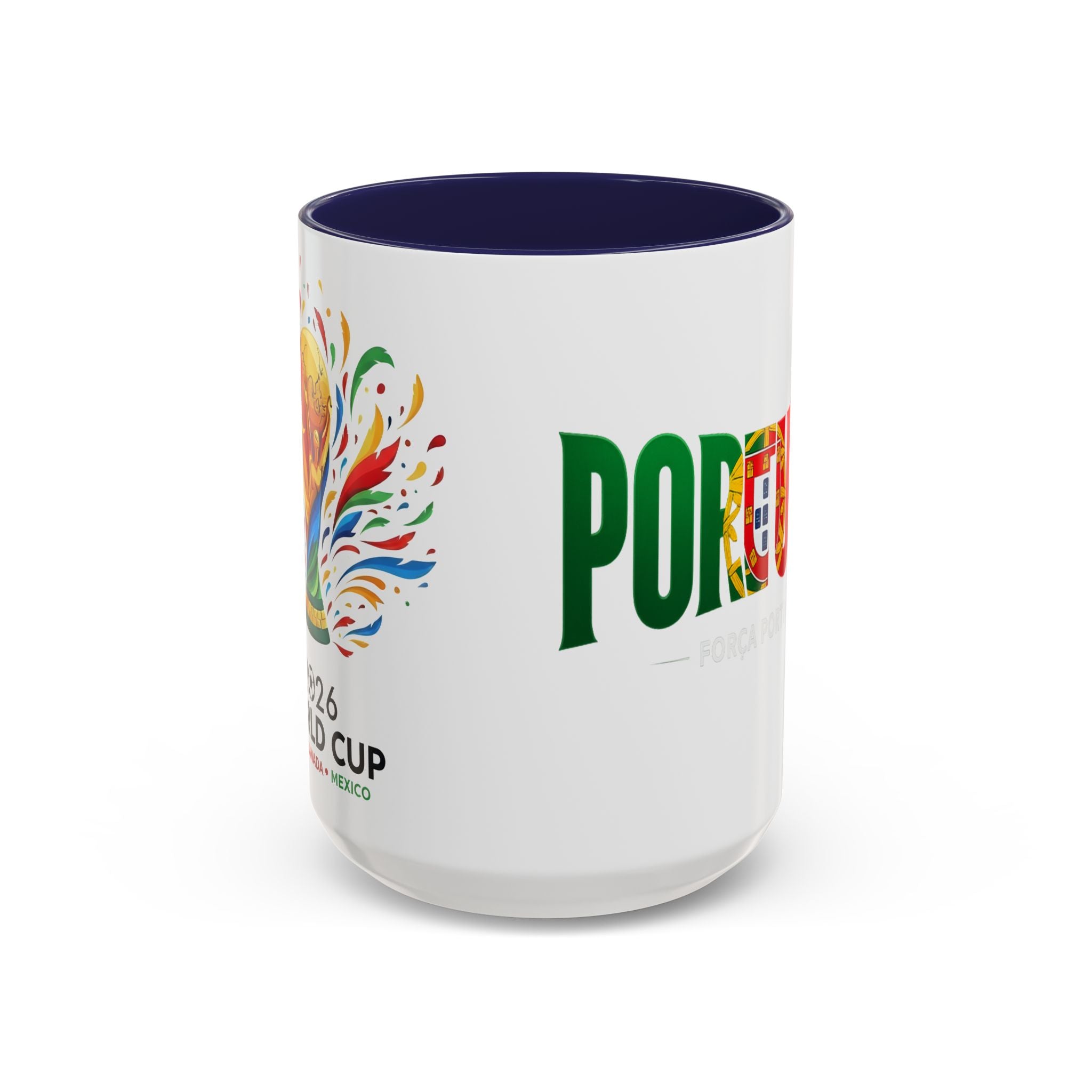 Portugal flag lettering Accent Coffee Mug | Portugal souvenir mug, Soccer World Cup 2026, Gift for Dad