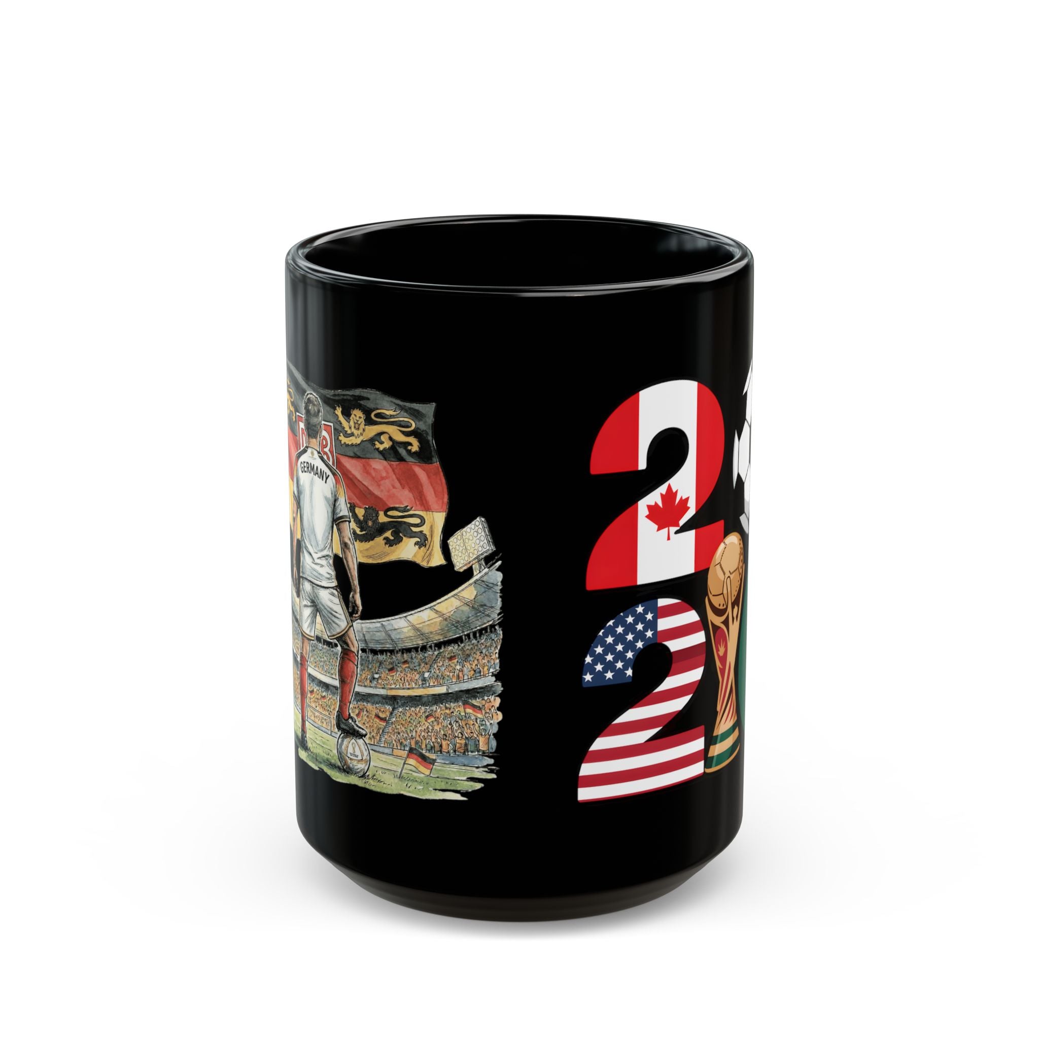 Germany World Cup 2026 Mug | Black Ceramic Cup, Gift for Dad