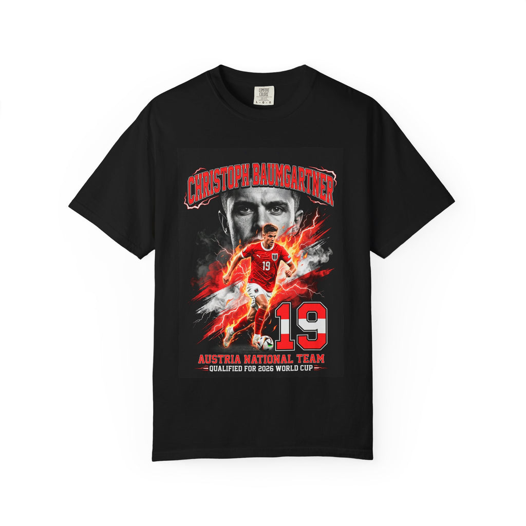 Austrian Soccer Player 19 T-Shirt | 2026 World Cup Back Trophy Design, Austria Flag, Gift for him, Collectible